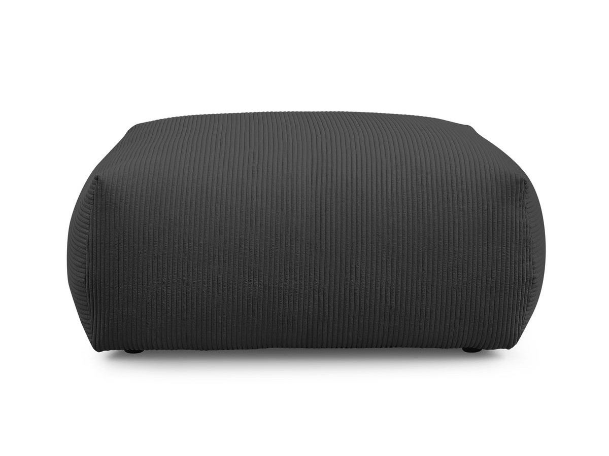Bobochic Voltaire Pouf 106 × 90 cm Cordsamt Dunkelgrau