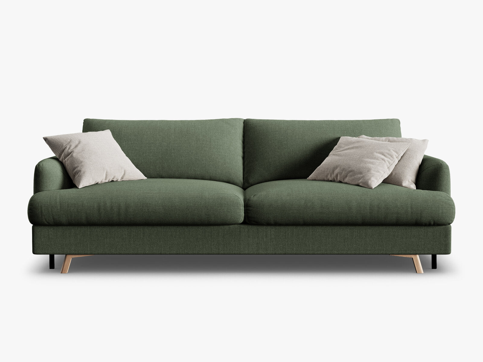 Micadoni Naomi Sofa Mit Bettfunktion Und Stauraum Strukturierter Stoff Liberty Moosgrün