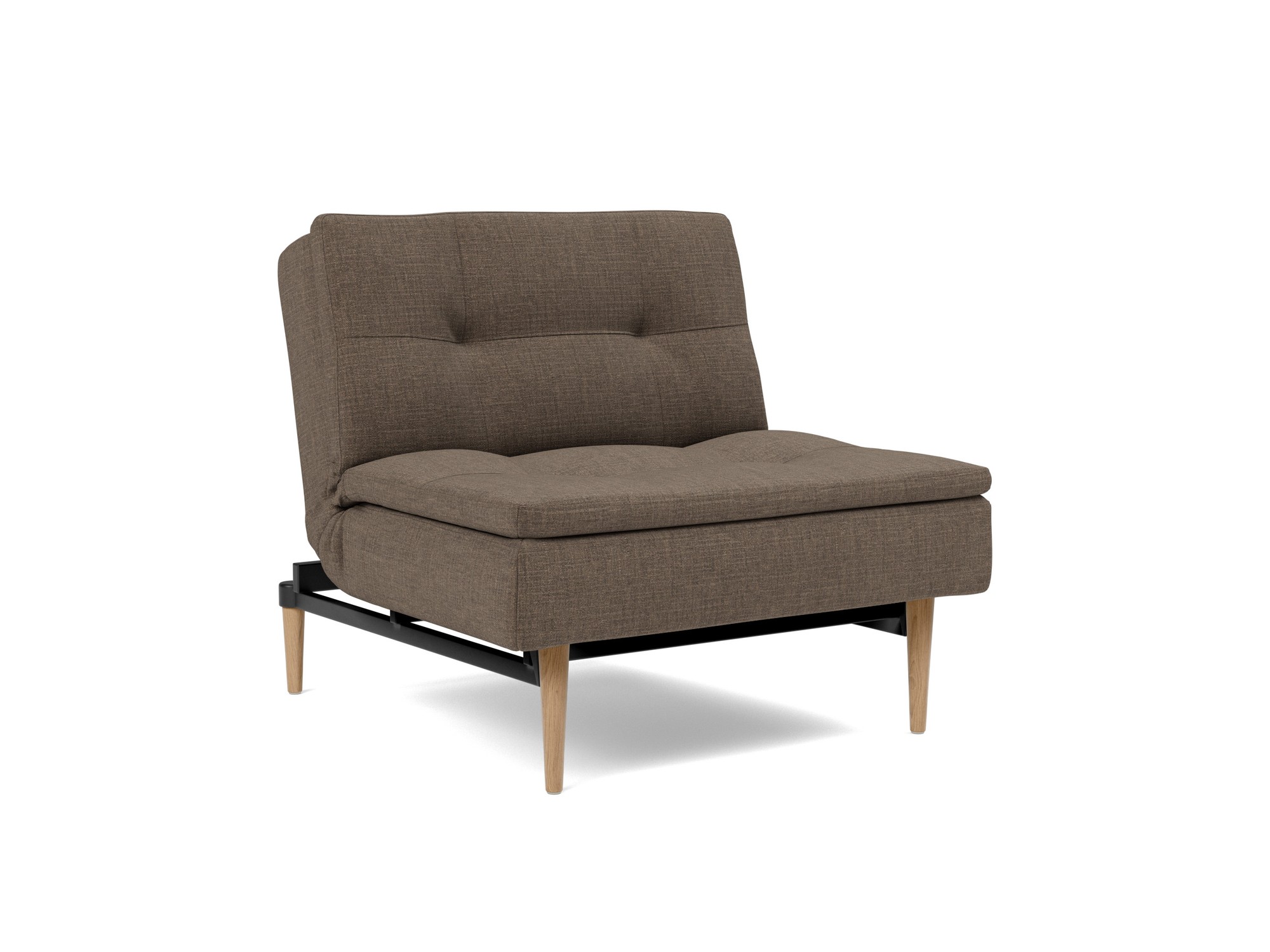 Sessel Dublexo Chenille Esina 411-Cedar-Brown Beine Styletto Eiche hell