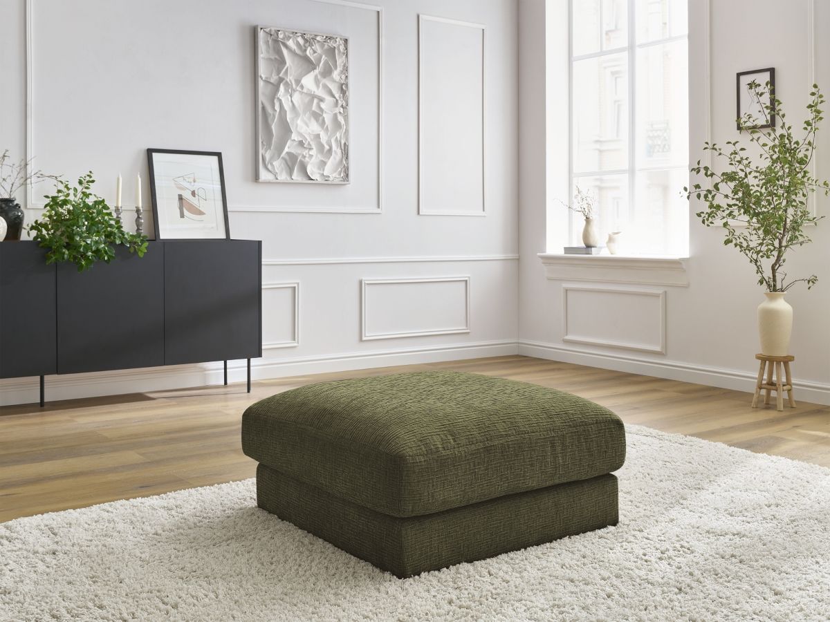 Bobochic Leonard Pouf Strukturstoff Grün