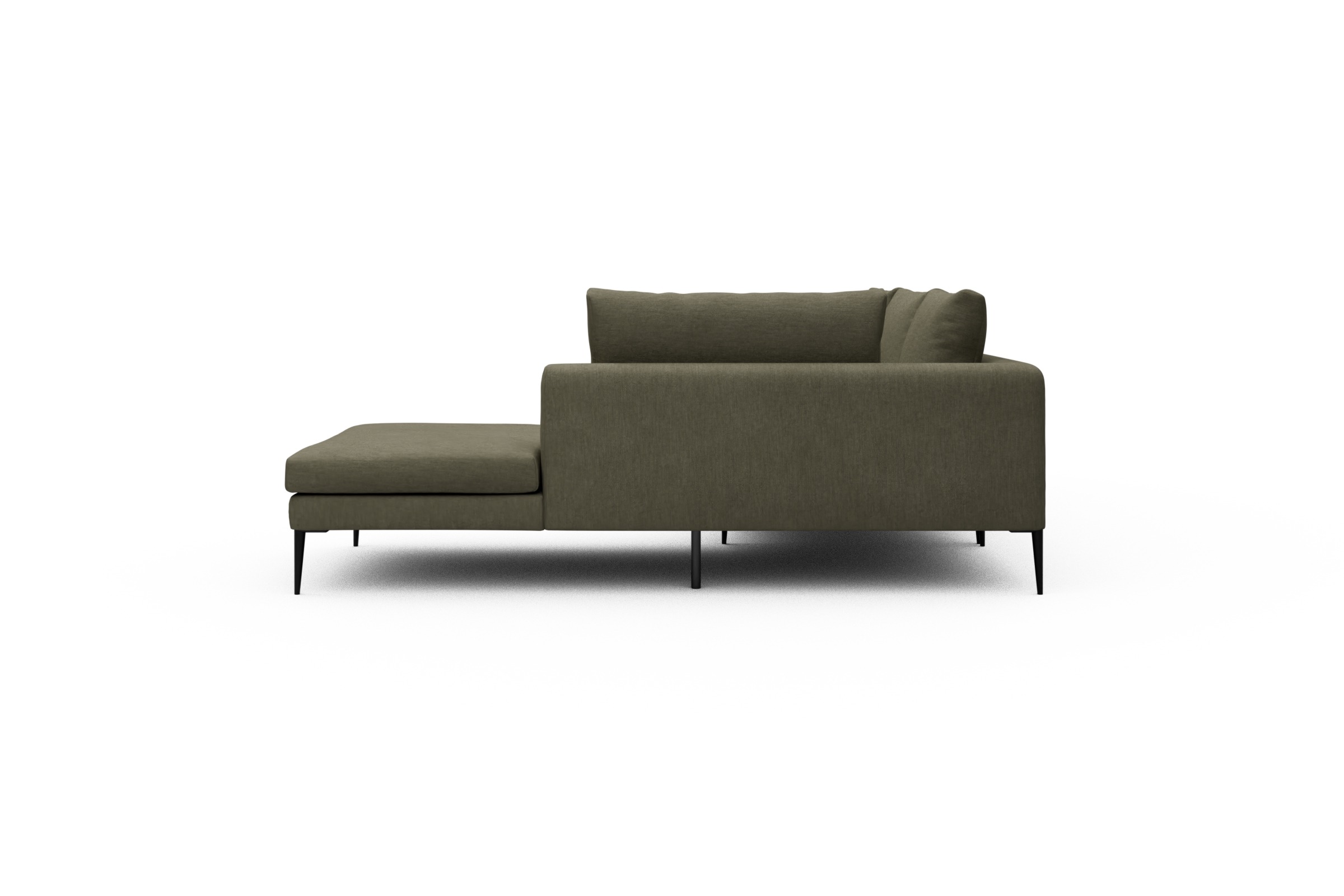 Ecksofa Paul Relax-Ecke links mit 3-Sitzer Vivus-Dusty-Olive