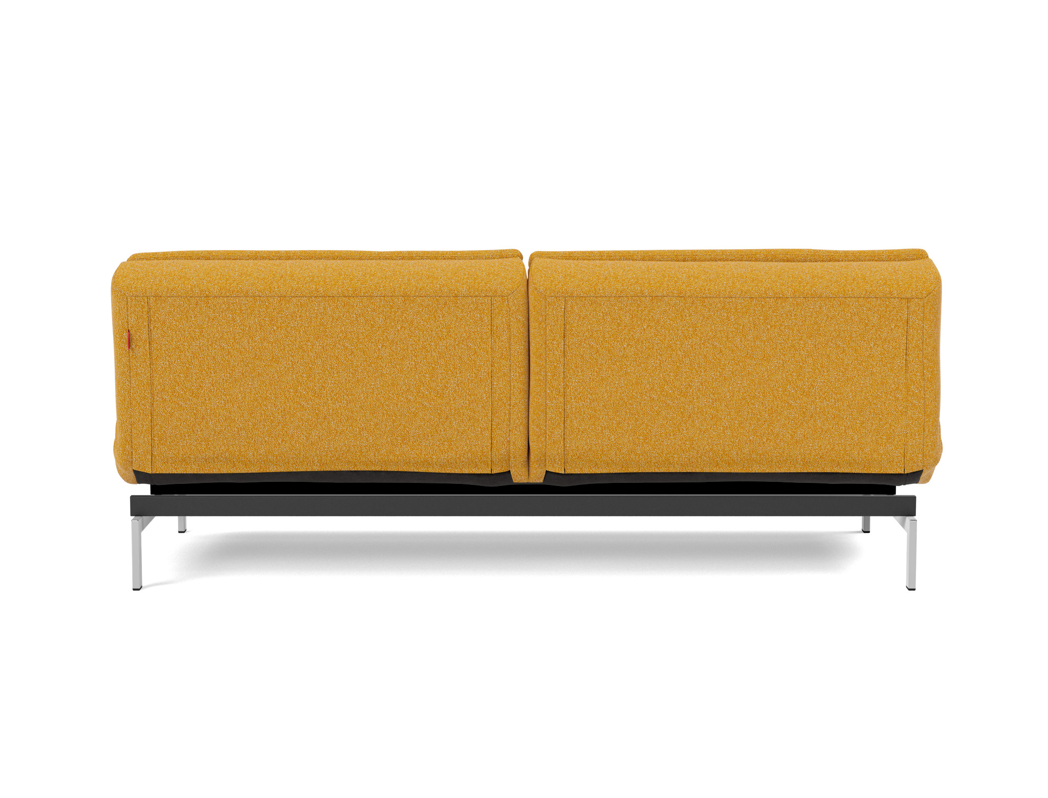 Schlafsofa Dublexo Boucle Skandi 536-Ochre Beine Chrom
