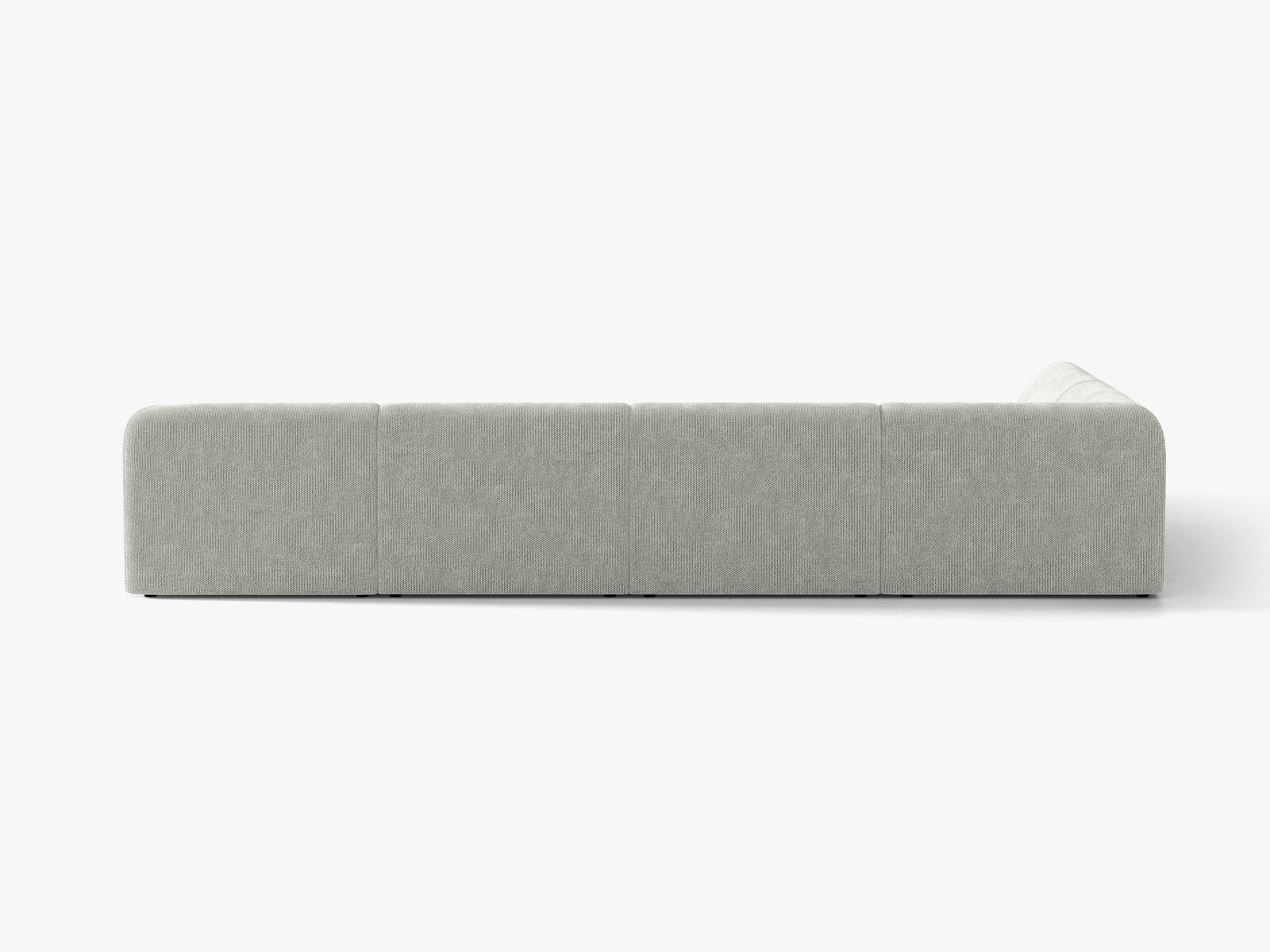 Micadoni Panorama-Ecksofa Miley 6-Sitzer Links Chenille Eden Silber