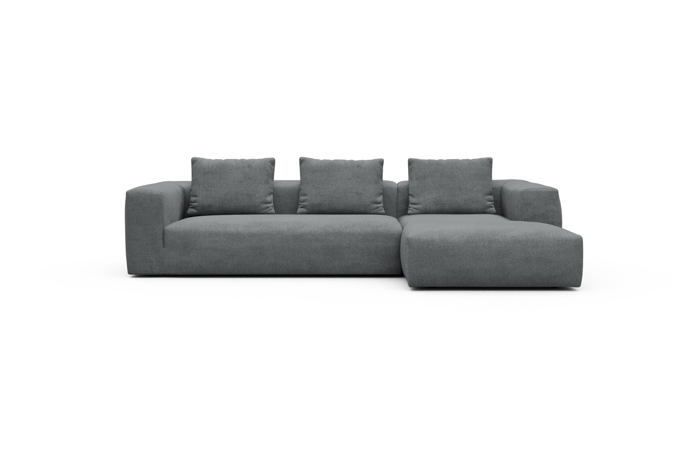 Skandi Home Ecksofa Fred Chaiselongue rechts mit 2,5-Sitzer Casone-Gravel-Grey moebelfaktor