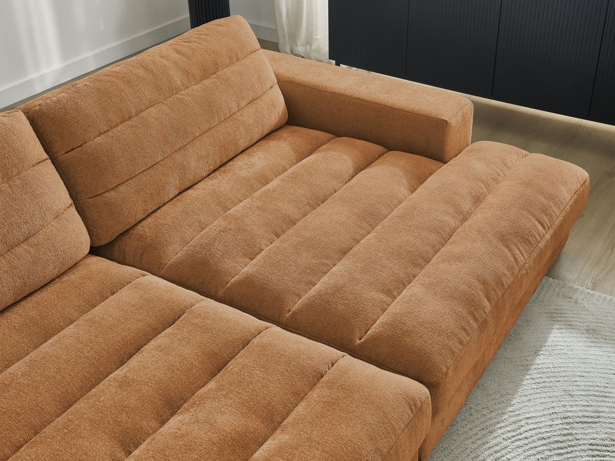 Bobochic Sierra Sofa 4-Sitzer Strukturstoff Orange