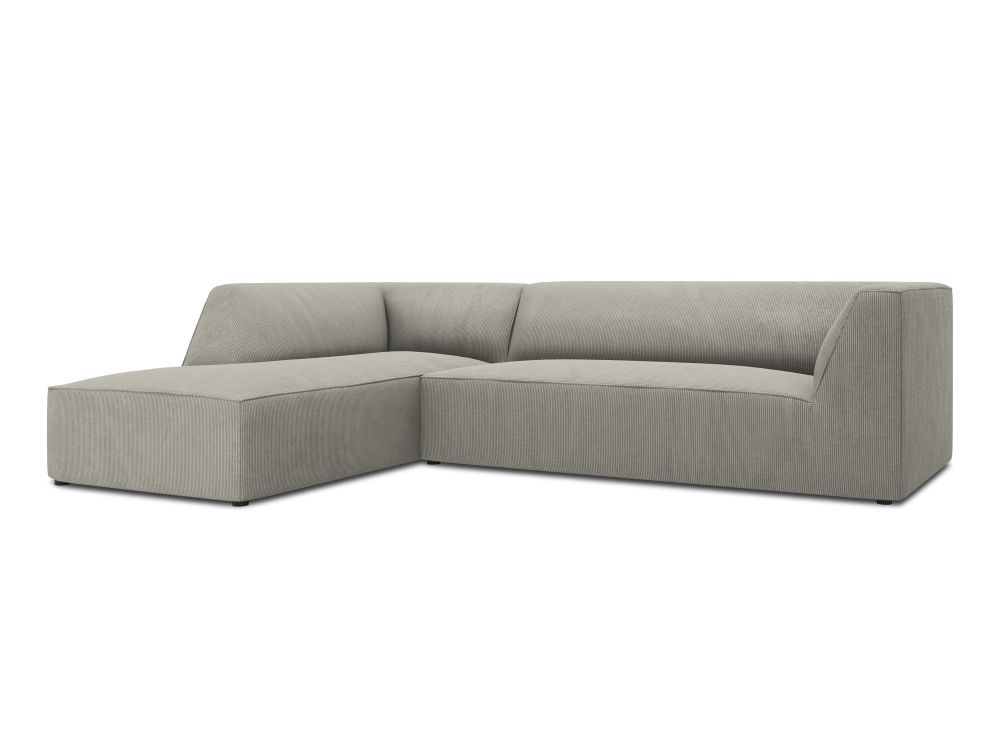 Cosmopolitan Design Ecksofa Siena 4-Sitzer Kord Scala Hellgrau Links