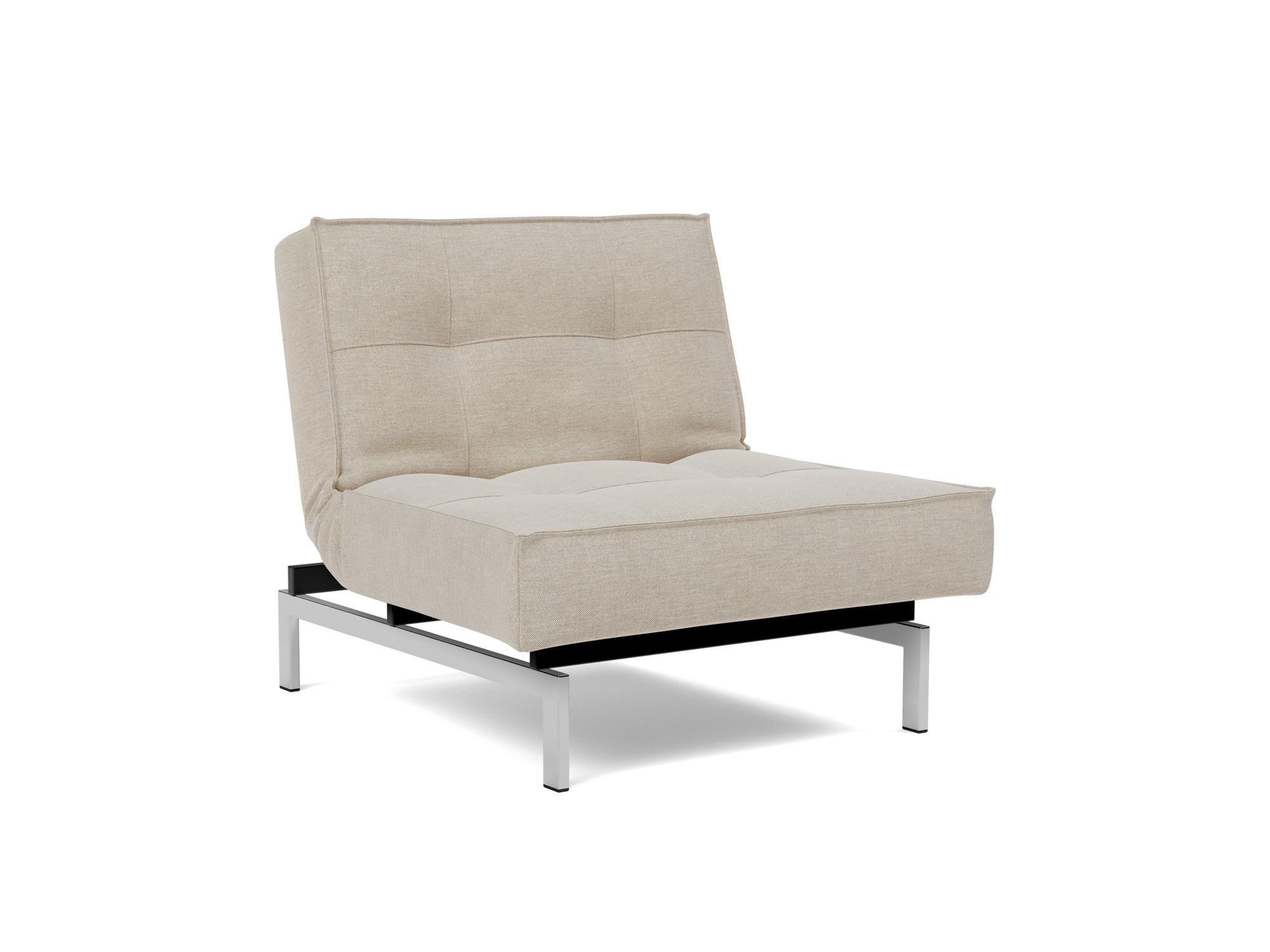 Sessel Splitback Flachgewebe Phobos 586-Latte Beine Chrom