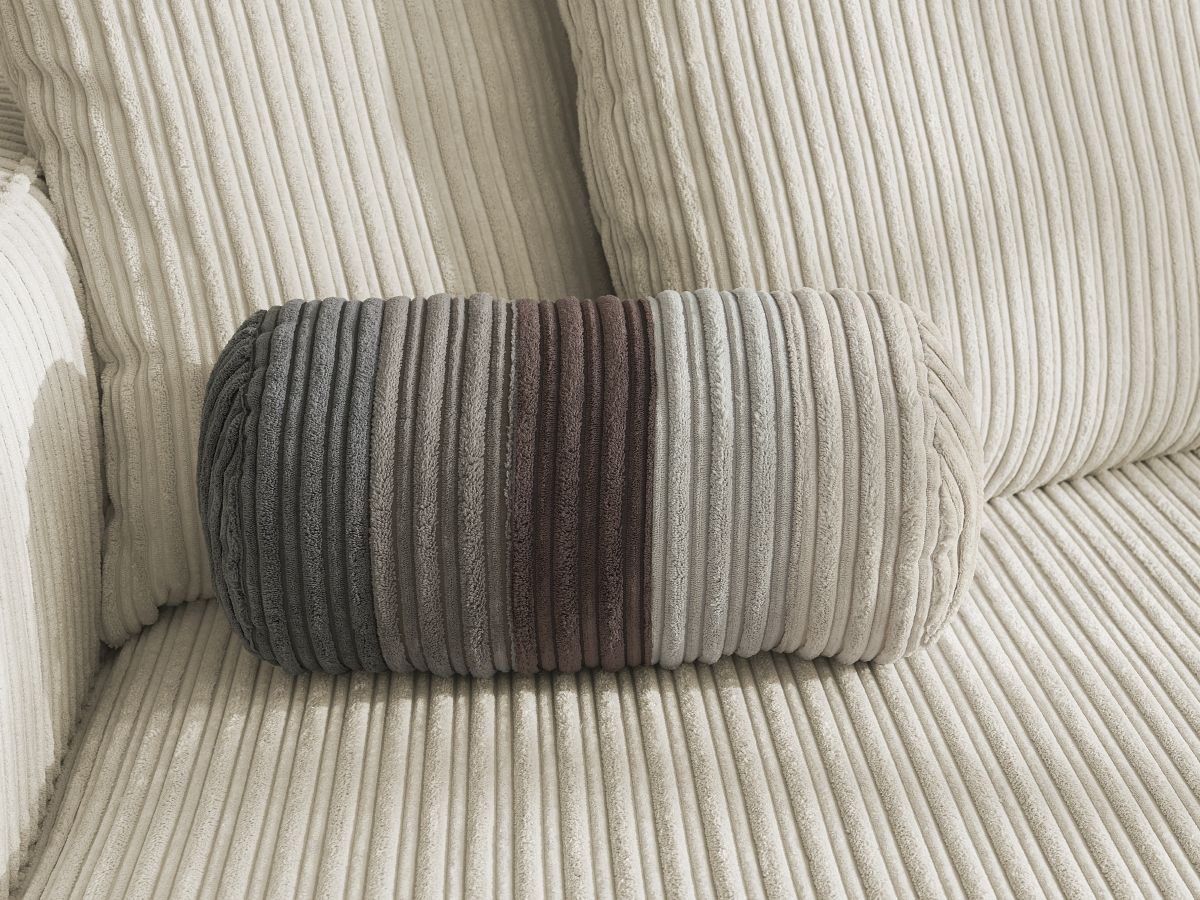 Bobochic Nina Ecksofa Cordsamt Beige Ecke rechts