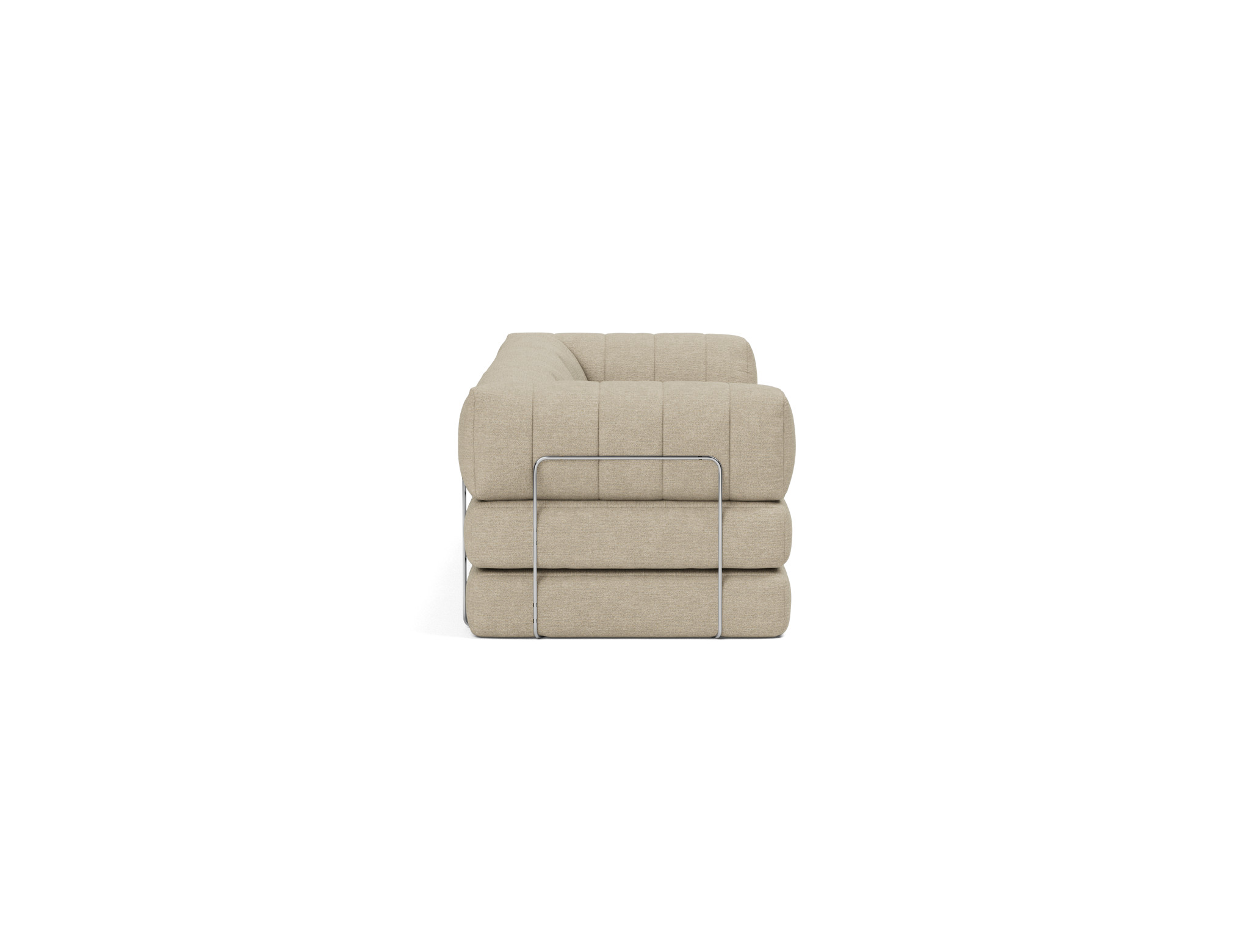 Schlafsofa CozyPad Grand mit Armlehnen Strukturierter Stoff Taura 356-Sand