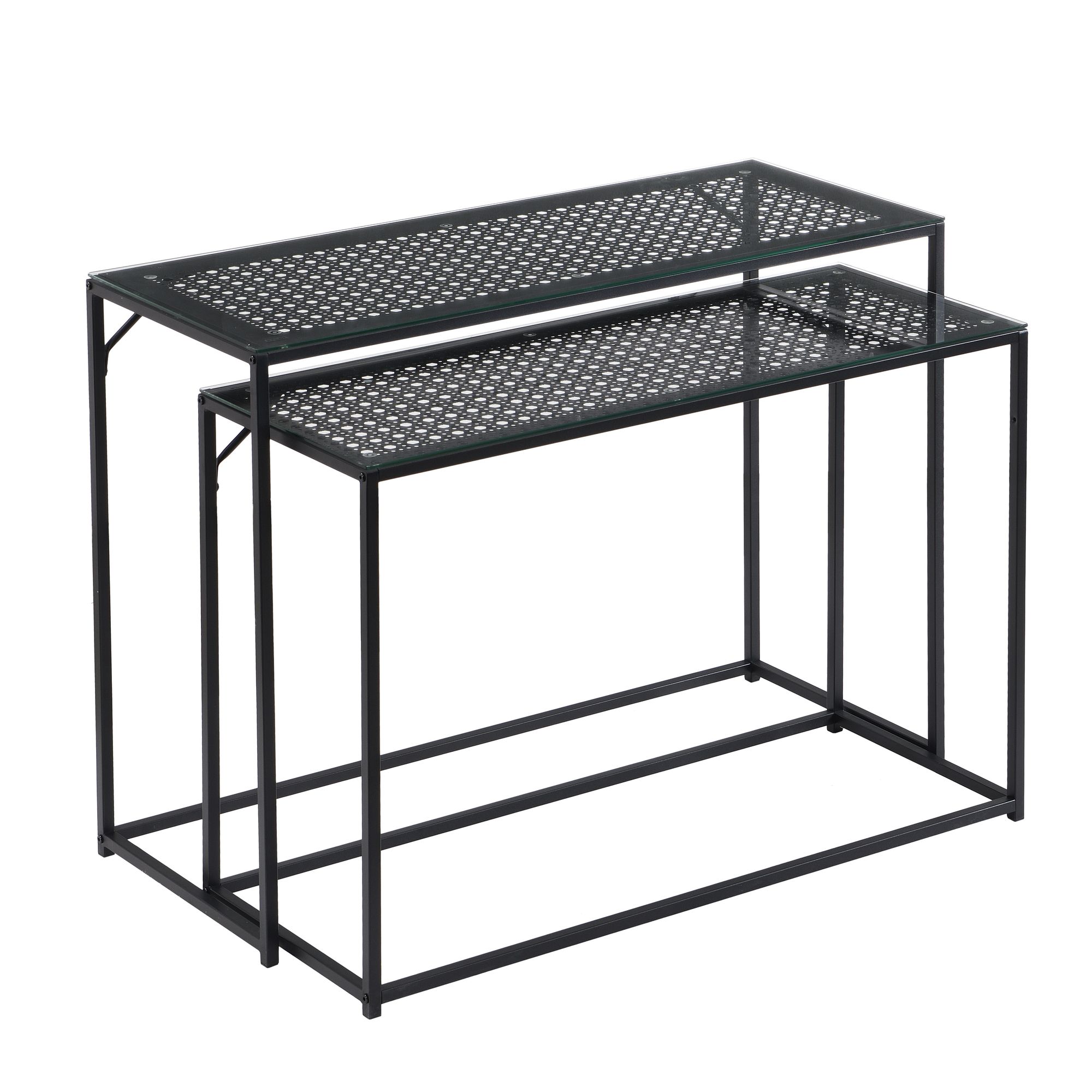 Konsolentisch Myrland Glas Schwarz 100 × 40 × 77 cm