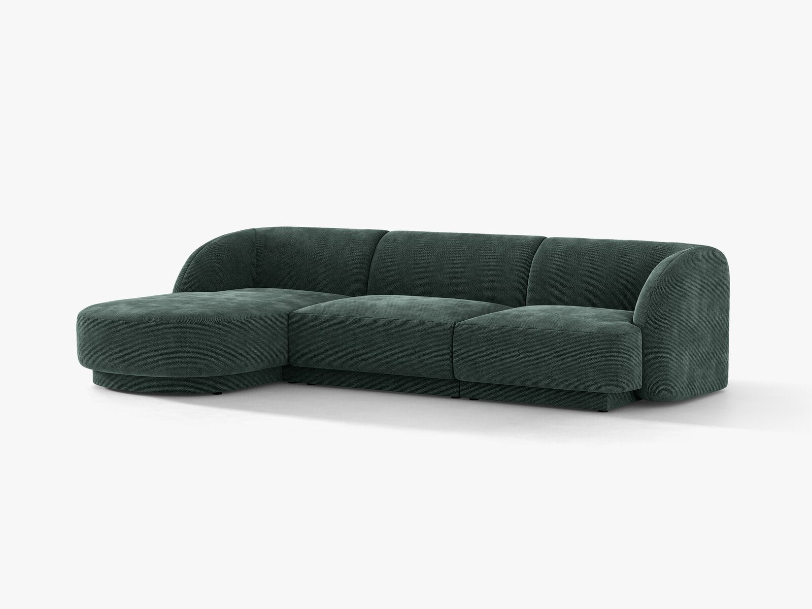 Micadoni Ecksofa Miley 4-Sitzer Links Chenille Haga Petrol