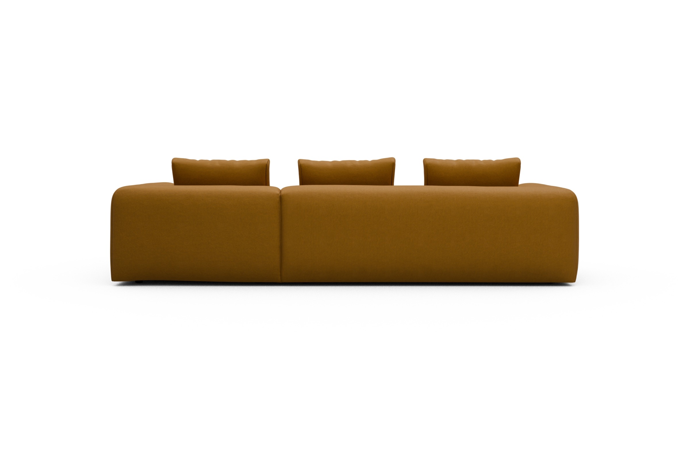 Ecksofa Fred Chaiselongue rechts mit 2,5-Sitzer Satya-Ocre