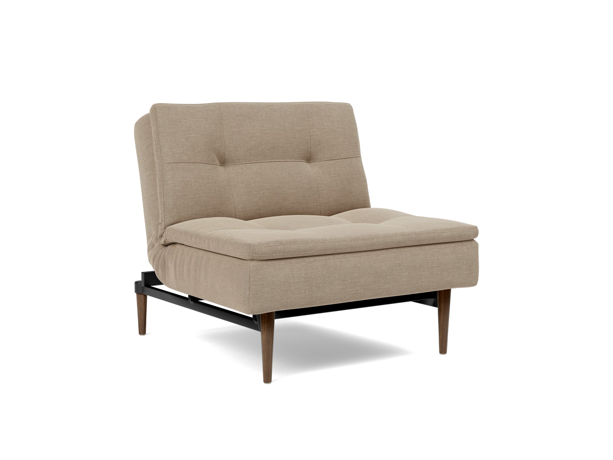 Sessel Dublexo Flachgewebe Phobos 587-Mocha Beine Styletto Eiche dunkel