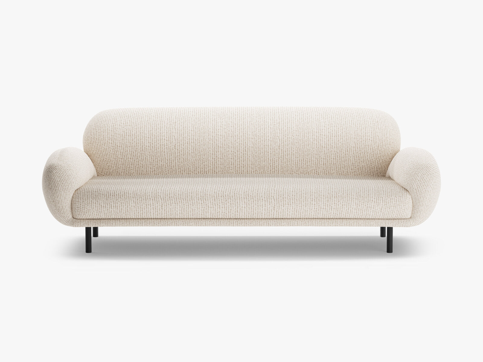 Micadoni Sofa Poppy 3-Sitzer Chenille Silencio Helles Beige