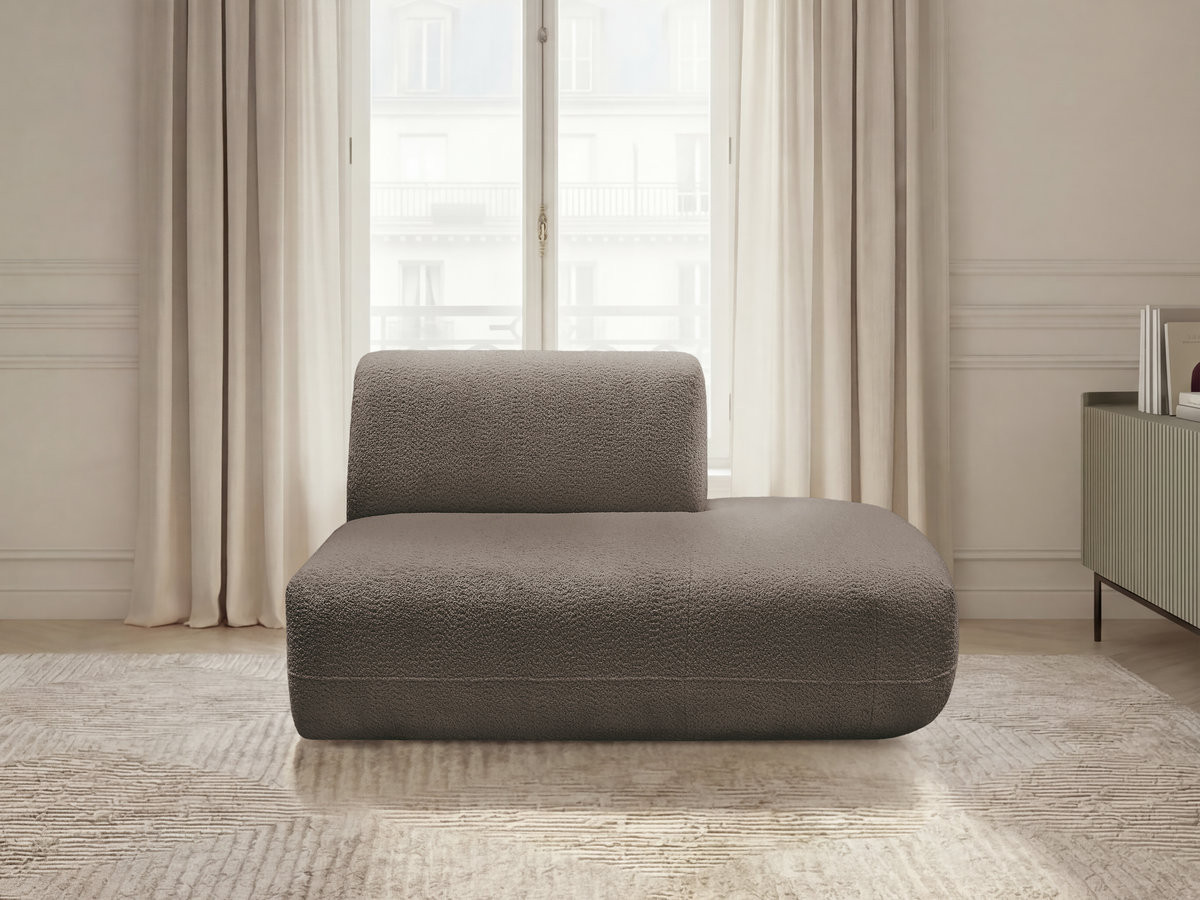 Bobochic Anda Sofamodul 2-Sitzer Chenille Taupe Ecke rechts