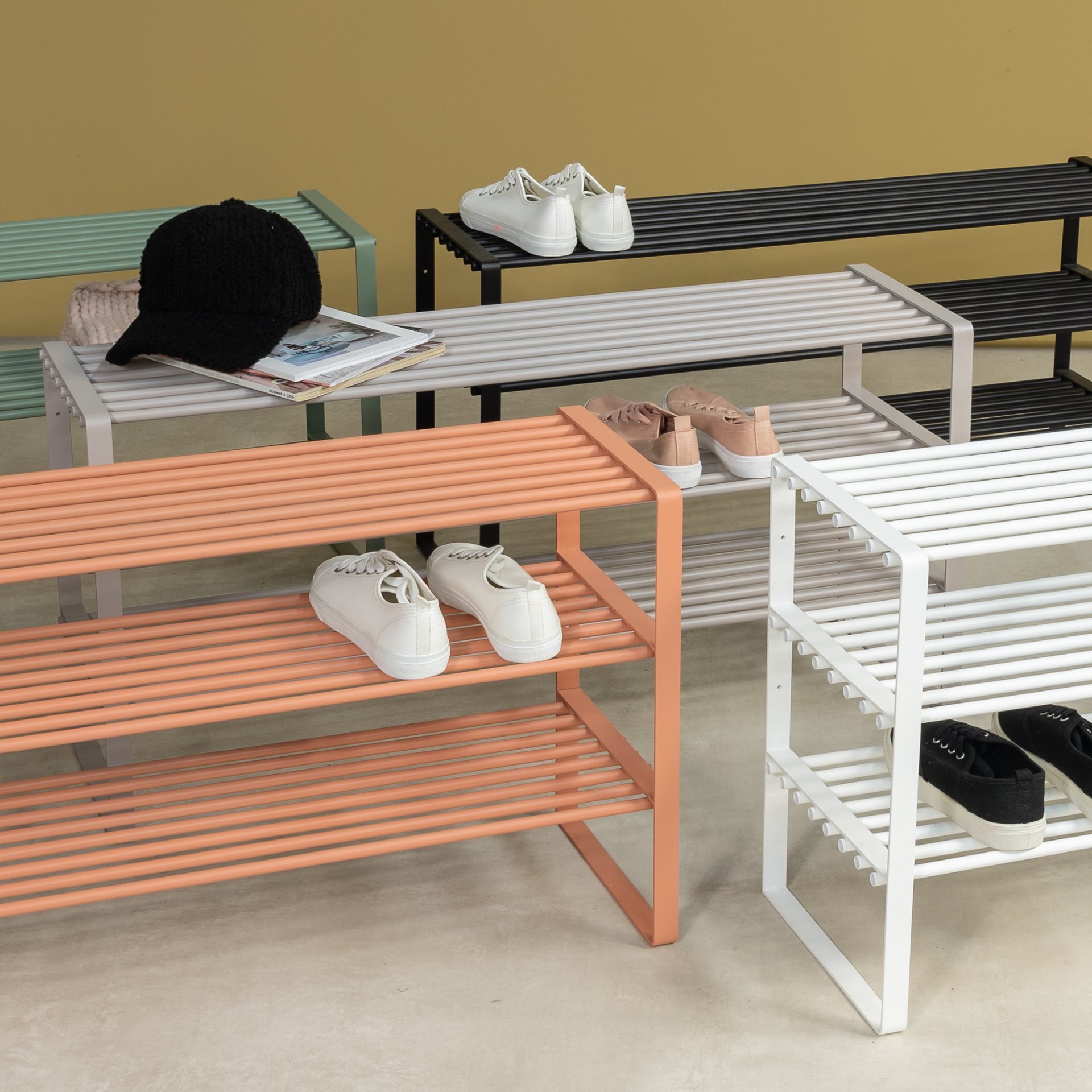 Spinder Design Schuhregal Rex SR 2 - 100 cm Clay Terra