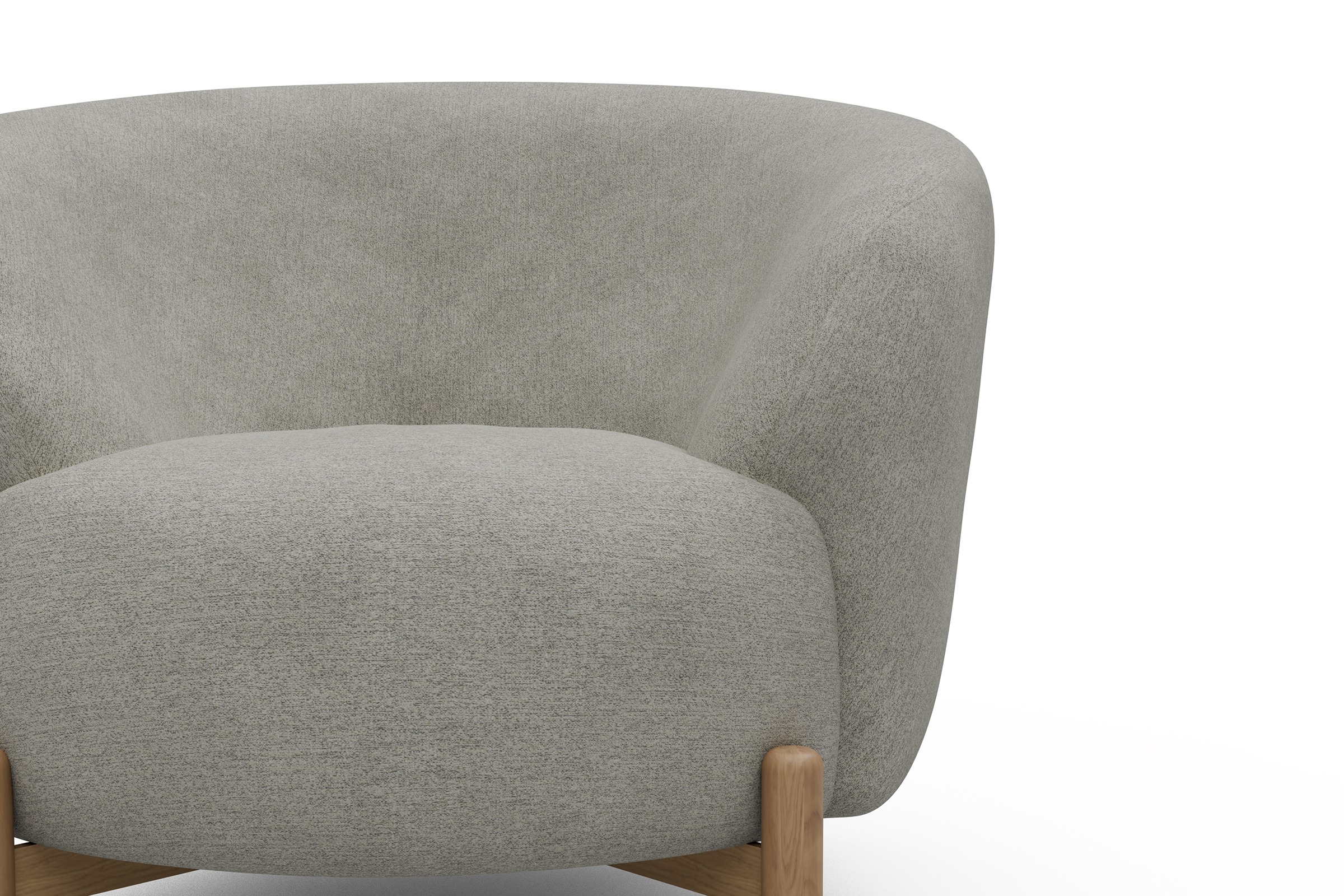 Sessel Ronda Holzbeine Eiche Natur Carreno-Moon-Stone-White