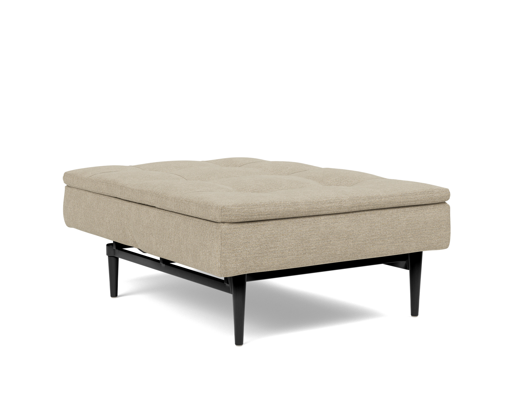 Sessel Dublexo Strukturierter Stoff Taura 356-Sand Beine Styletto Eiche schwarz