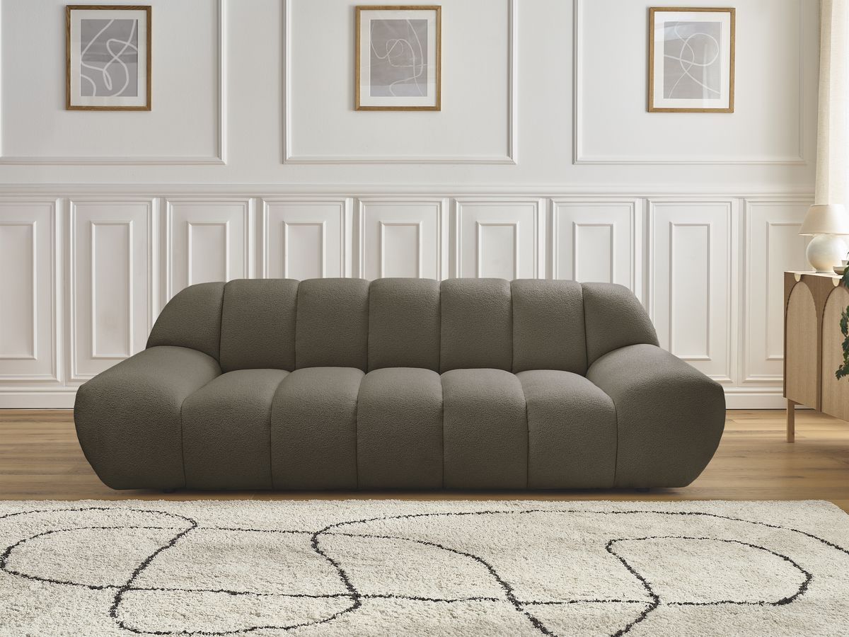 Bobochic Hayden Sofa 2-Sitzer Bouclé-Stoff Braun