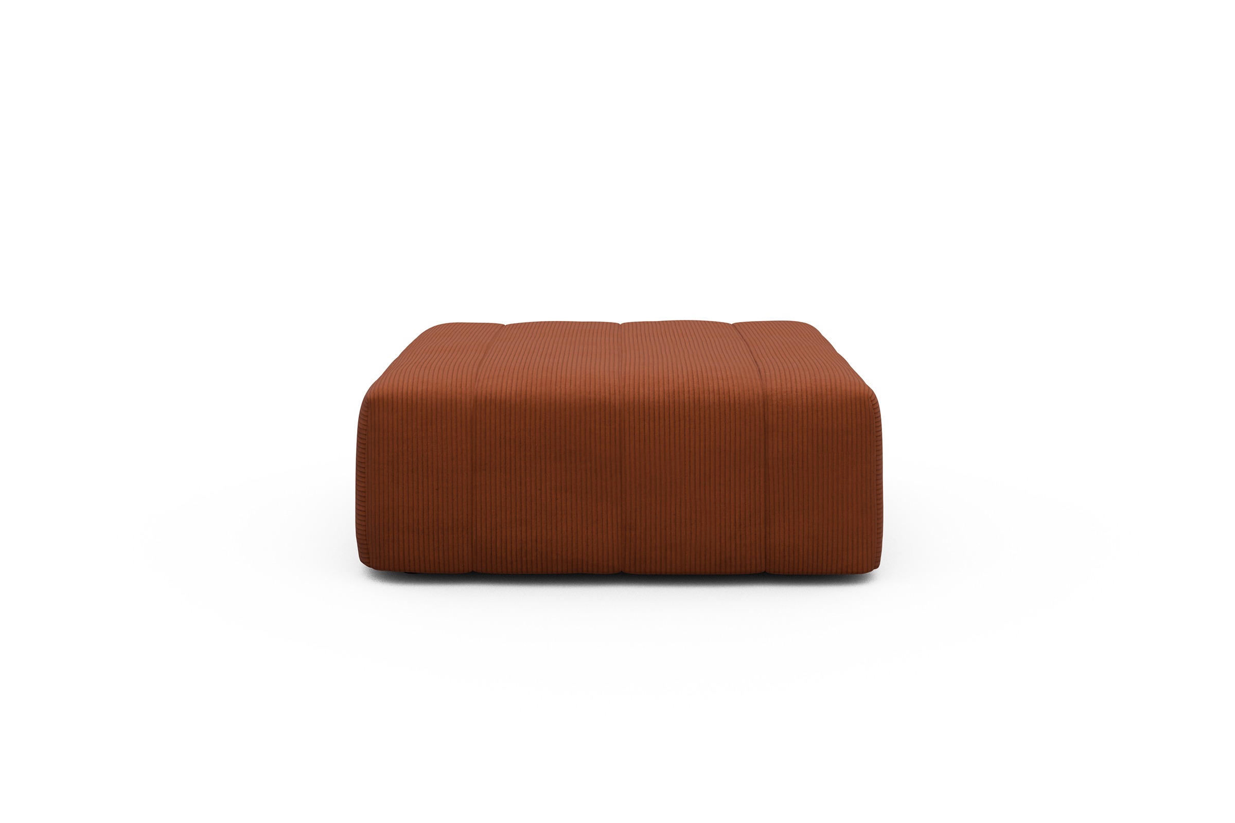 Sitzhocker Hugo Ottomane Corduroy-Burnt-Orange