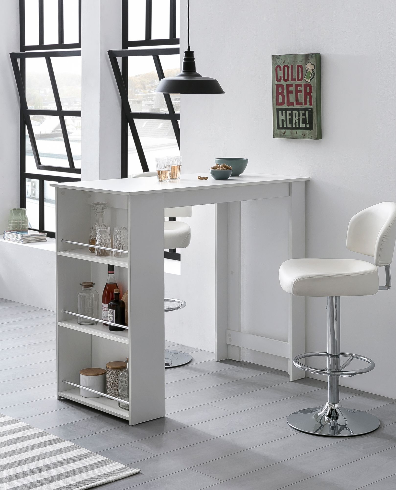 Bartisch Fiska Weiß 120 × 60 × 107,5 cm