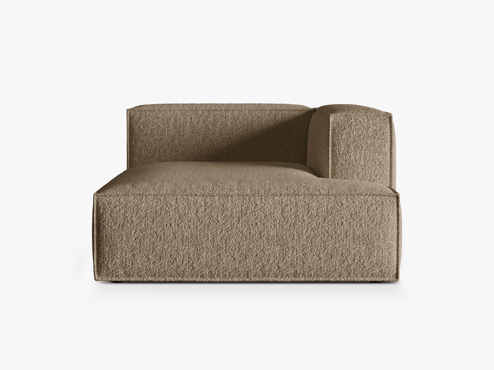 Micadoni Recamiere Nuria 1-Sitzer Rechts Boucle Cappuccino