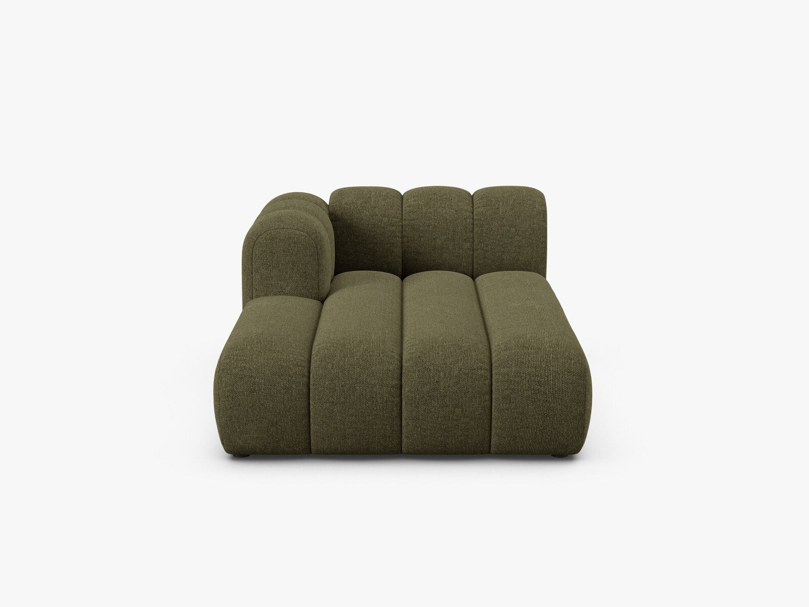 Micadoni Recamiere Lupine 2-Sitzer Links Chenille Eden Grün