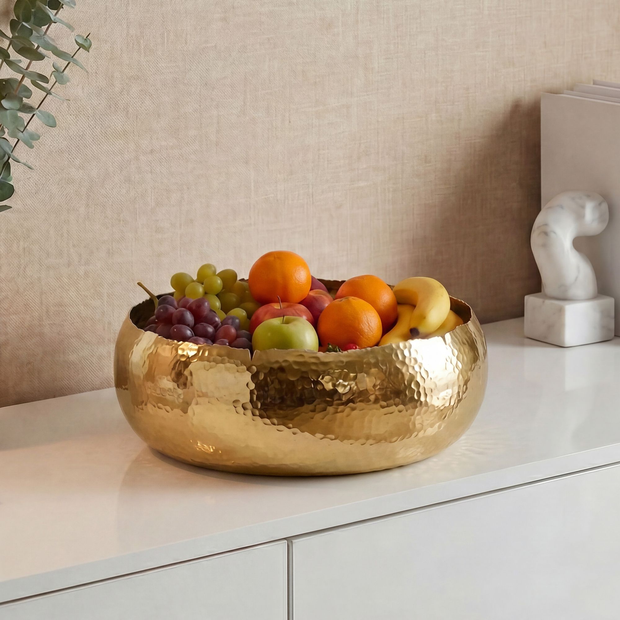 Dekoschale Svelgen Aluminium Gold Ø 35 cm