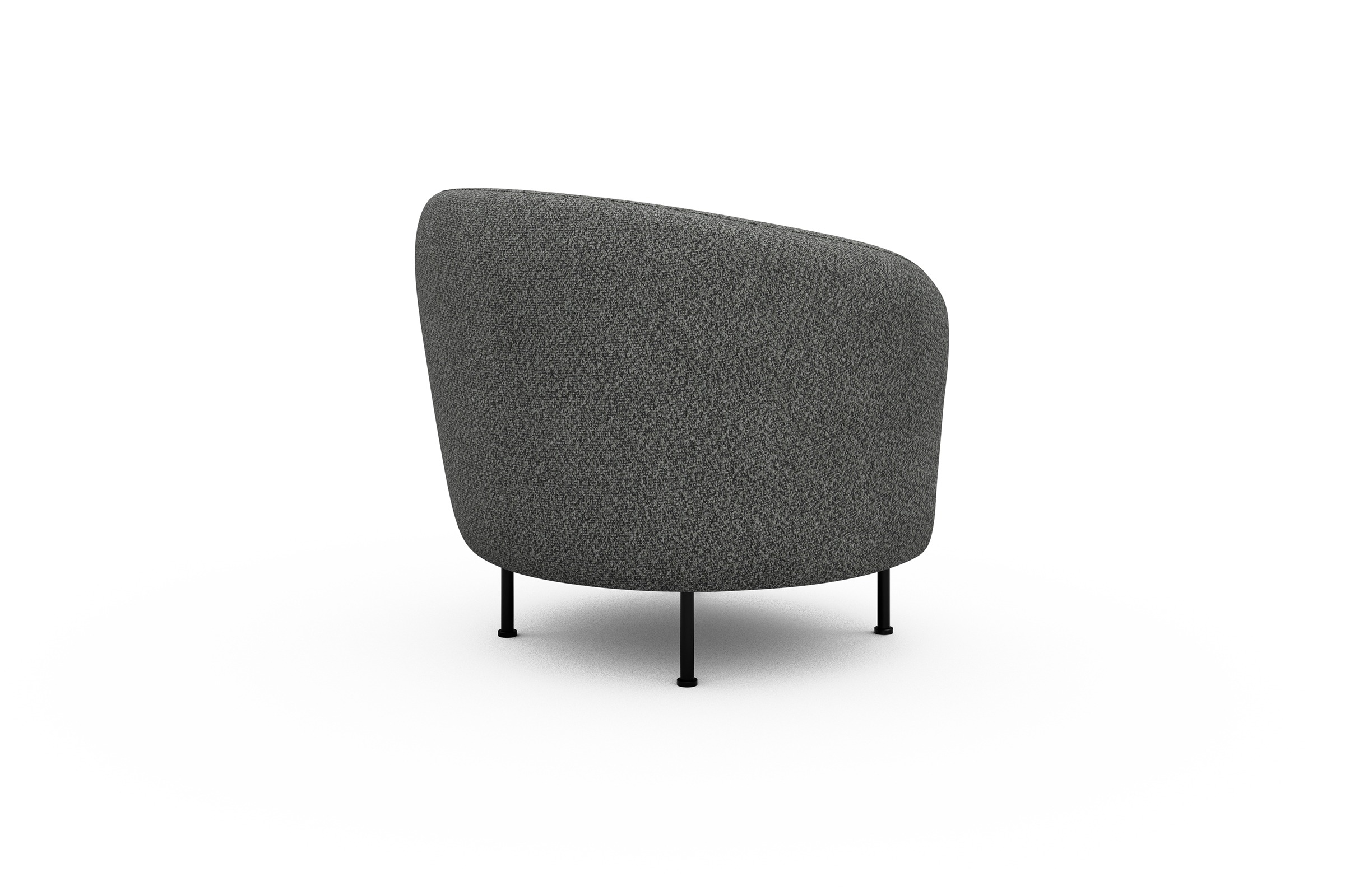 Sessel Ronda Metallbeine Schwarz Vanora-Warm-Grey