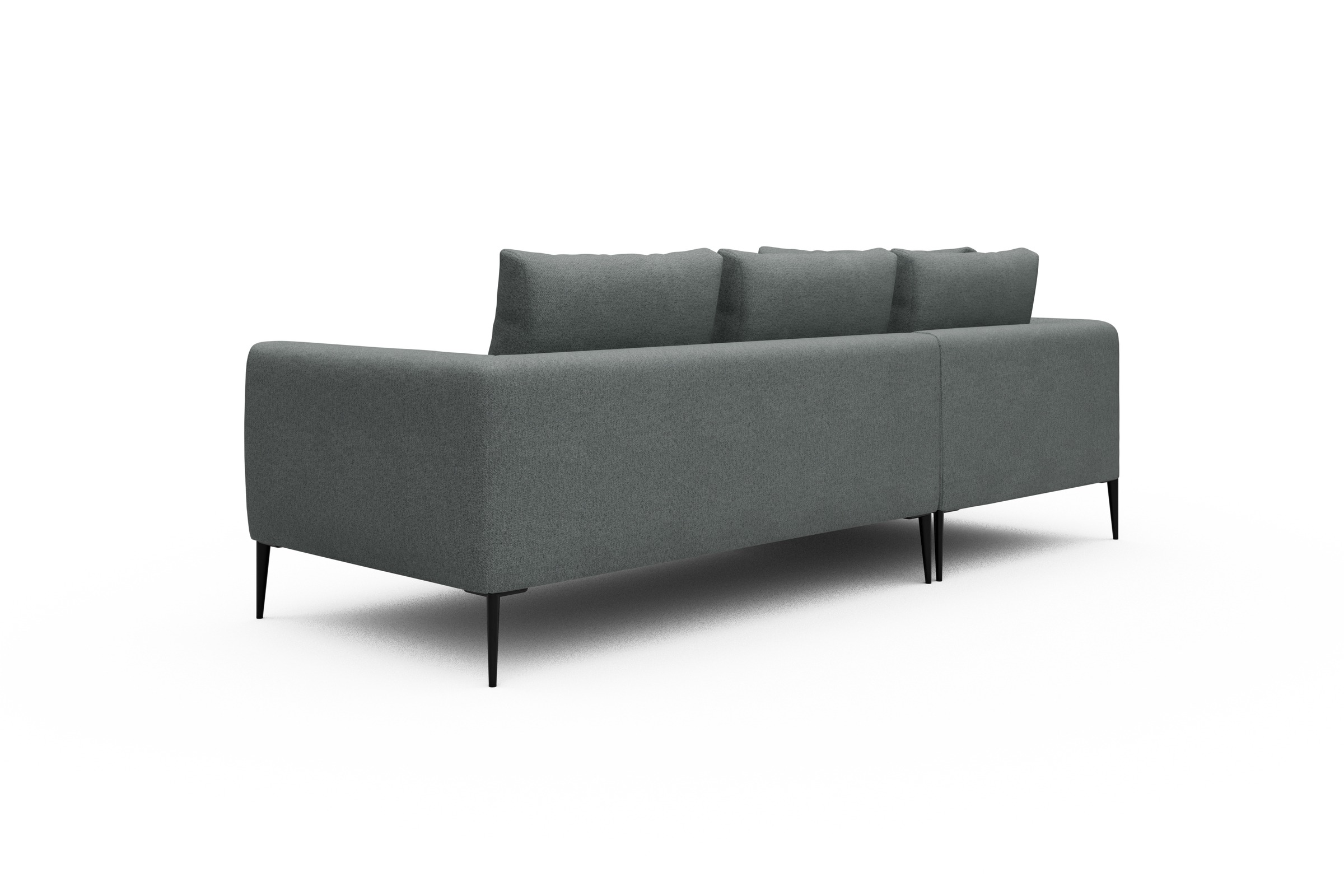 Ecksofa Paul Relax-Ecke links mit 2-Sitzer Denari-Soft-Grey