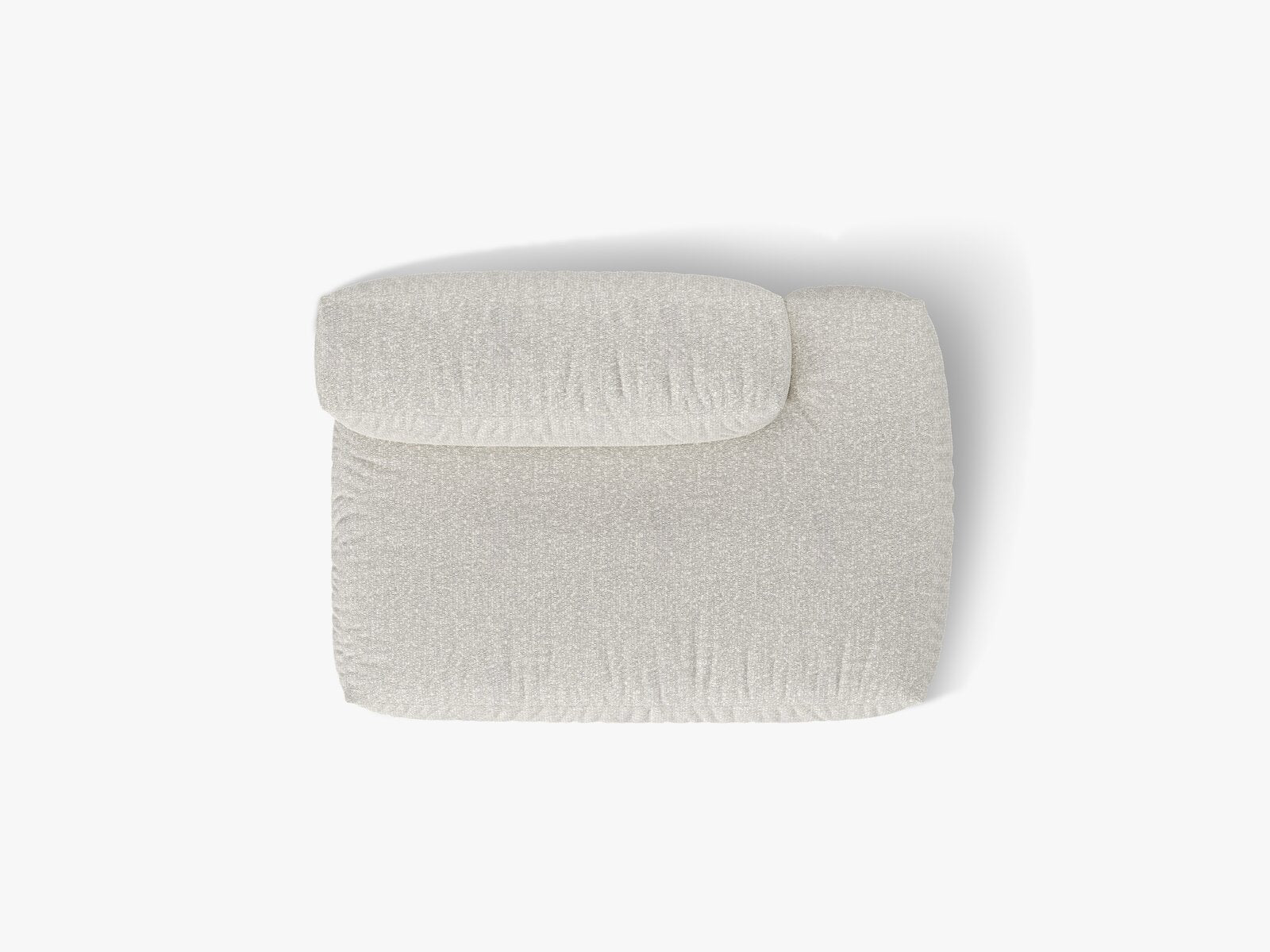 Micadoni Ecksofa-Modul Martina 1-Sitzer Rechts Boucle Monet Grau Beige Melange