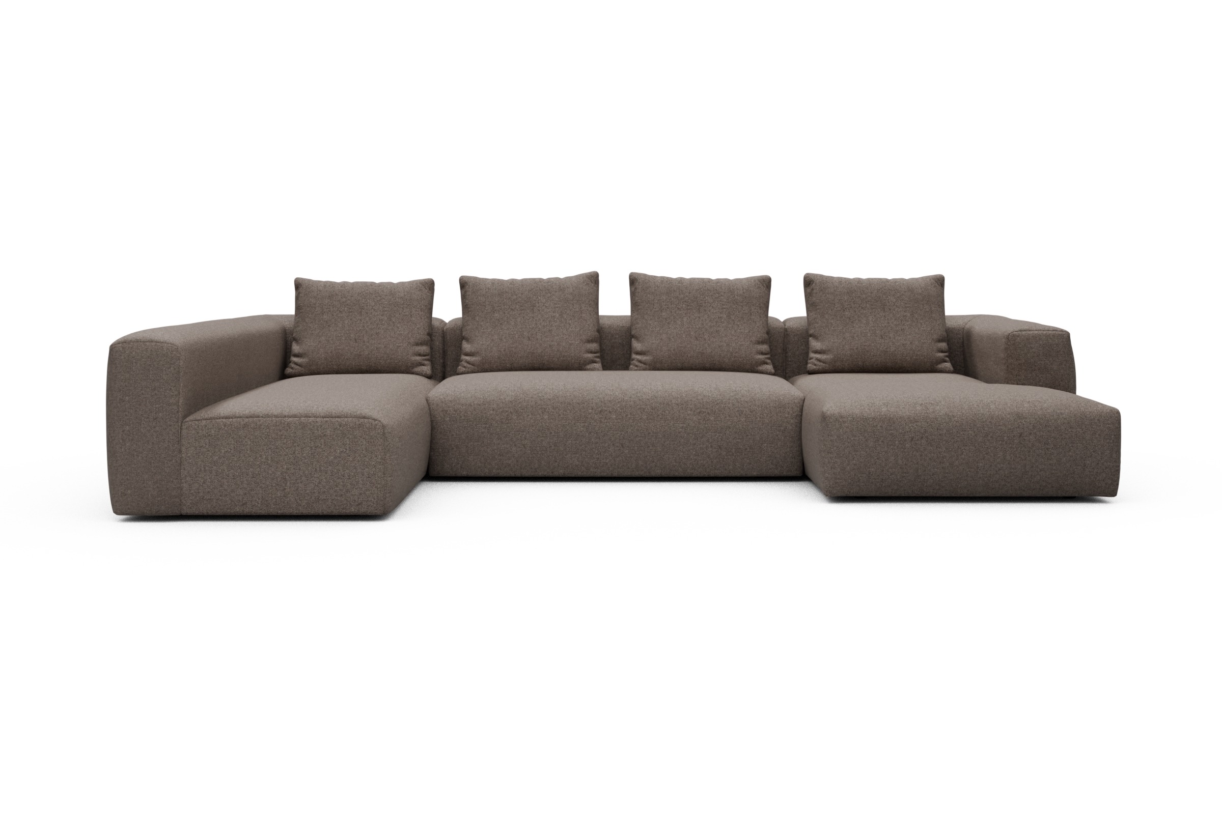 Skandi Home Wohnlandschaft Fred Chaiselongue rechts mit 2-Sitzer und lange Armlehne links Sama-Stone moebelfaktor