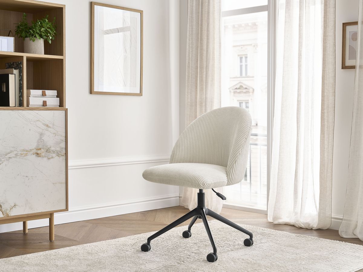 Bobochic Lalie Bürostuhl Cordsamt Beige