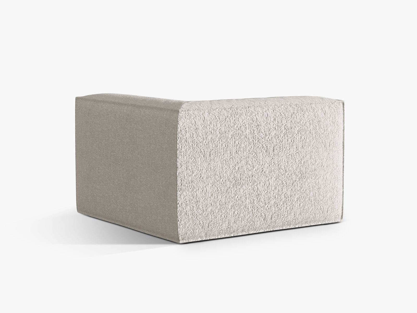 Micadoni Eckmodul Nuria 1-Sitzer Boucle Grau Beige Melange