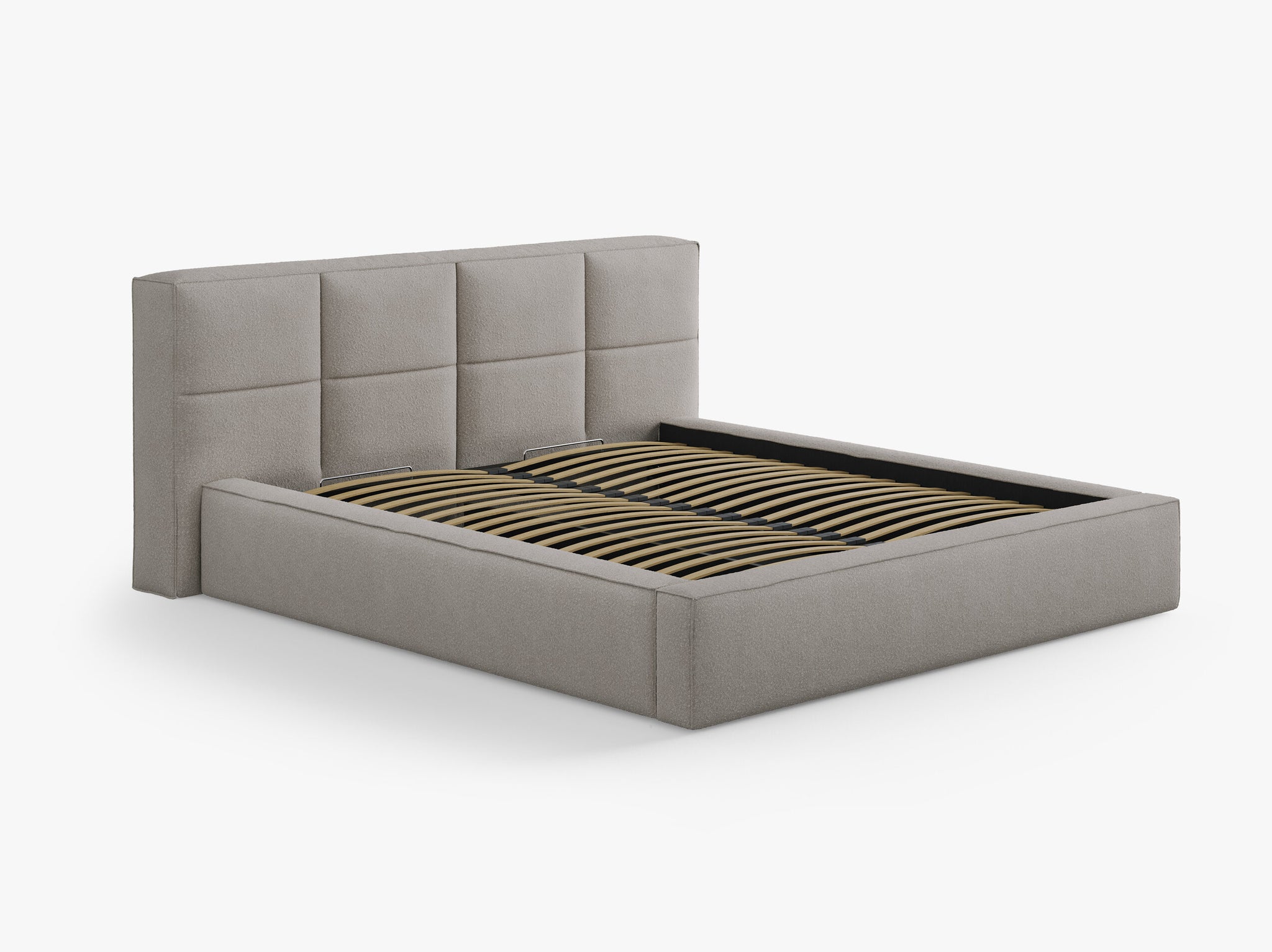 Micadoni Darren Samtiger Kopfteil Boucle LEGEND Dunkelbeige 209x100