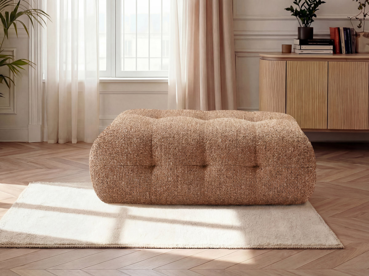 Bobochic Laura Pouf 135 × 84 cm Melange-Stoff Orange