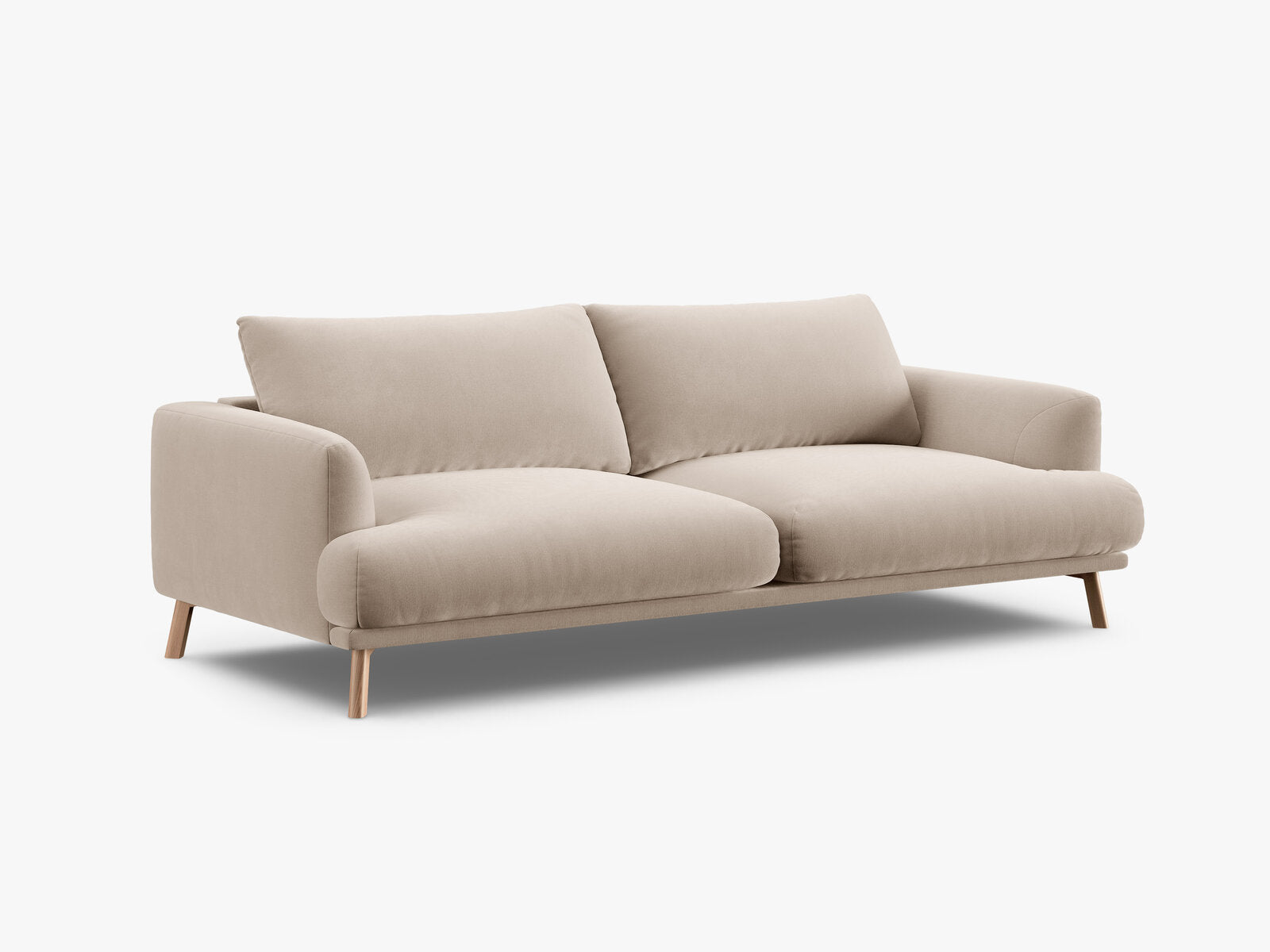 Micadoni Sofa Naomi 3-Sitzer Samt Salvador Beige