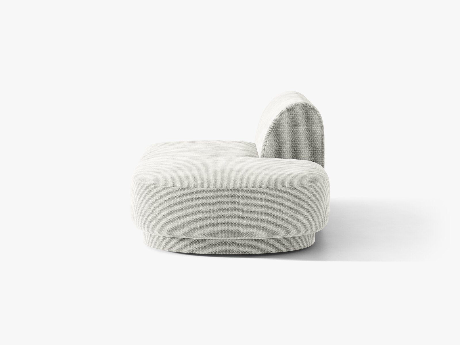 Micadoni 2-Sitzer Sitzmodul offen Miley Rechts Chenille Eden Silber