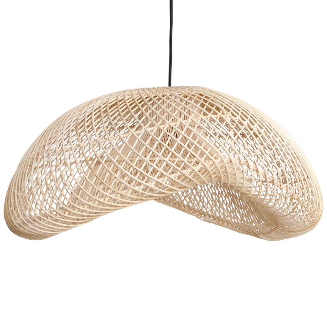 Raw Materials Maze Rattan-Hängelampe Organic XL Ø 75x31cm