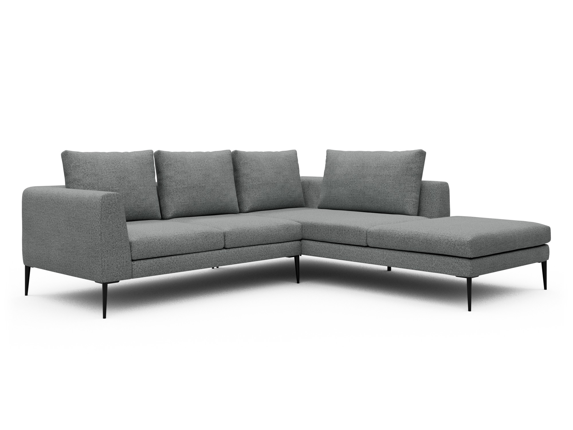 Skandi Home Ecksofa Paul Relax-Ecke rechts mit 2-Sitzer Aivi-Gravet-Grey moebelfaktor