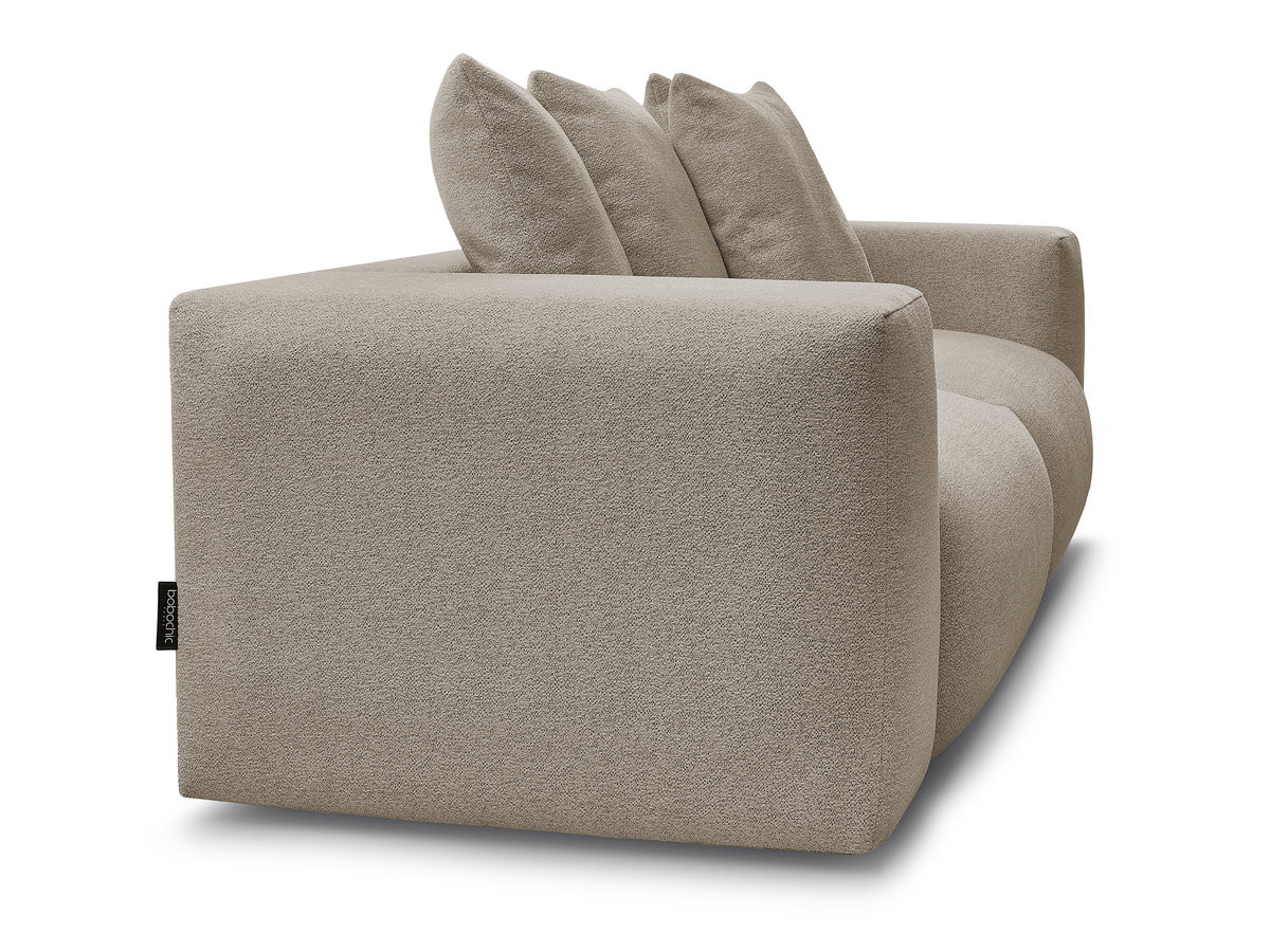 Bobochic Voltaire Sofa 3-Sitzer 248 × 100 cm Melange-Stoff Taupe