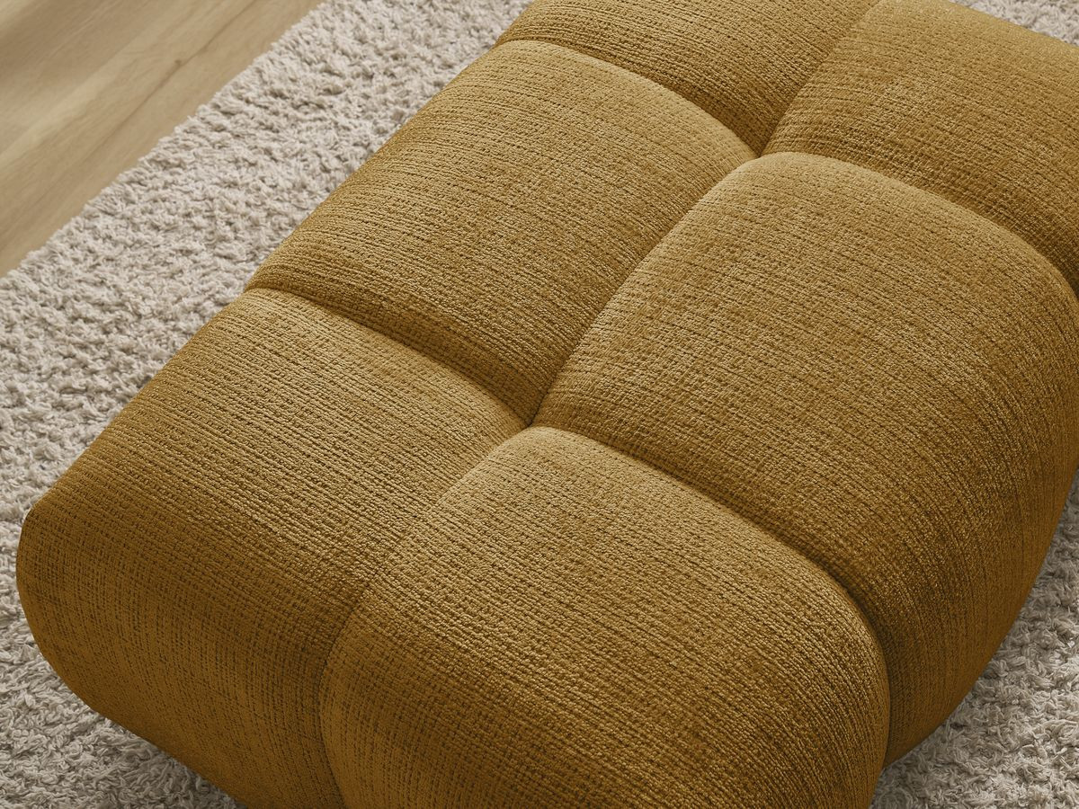 Bobochic Ivane Pouf Strukturstoff Gelb
