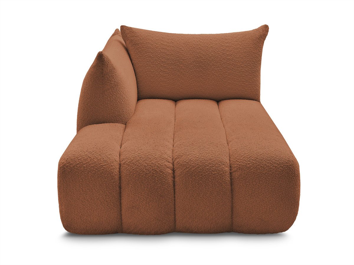 Bobochic Azra Méridienne-Modul Bouclé-Stoff Orange Ecke links