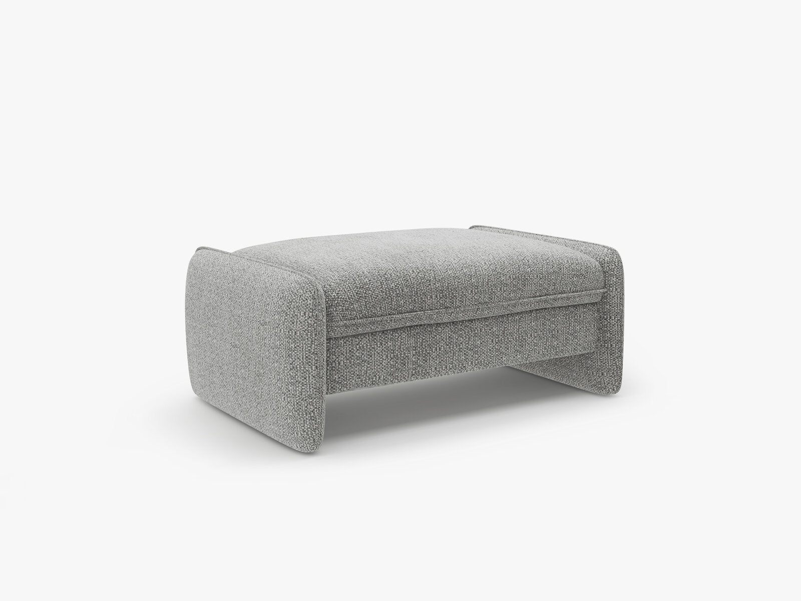 Micadoni Georgia Pouf XL Chenille Silencio Grau