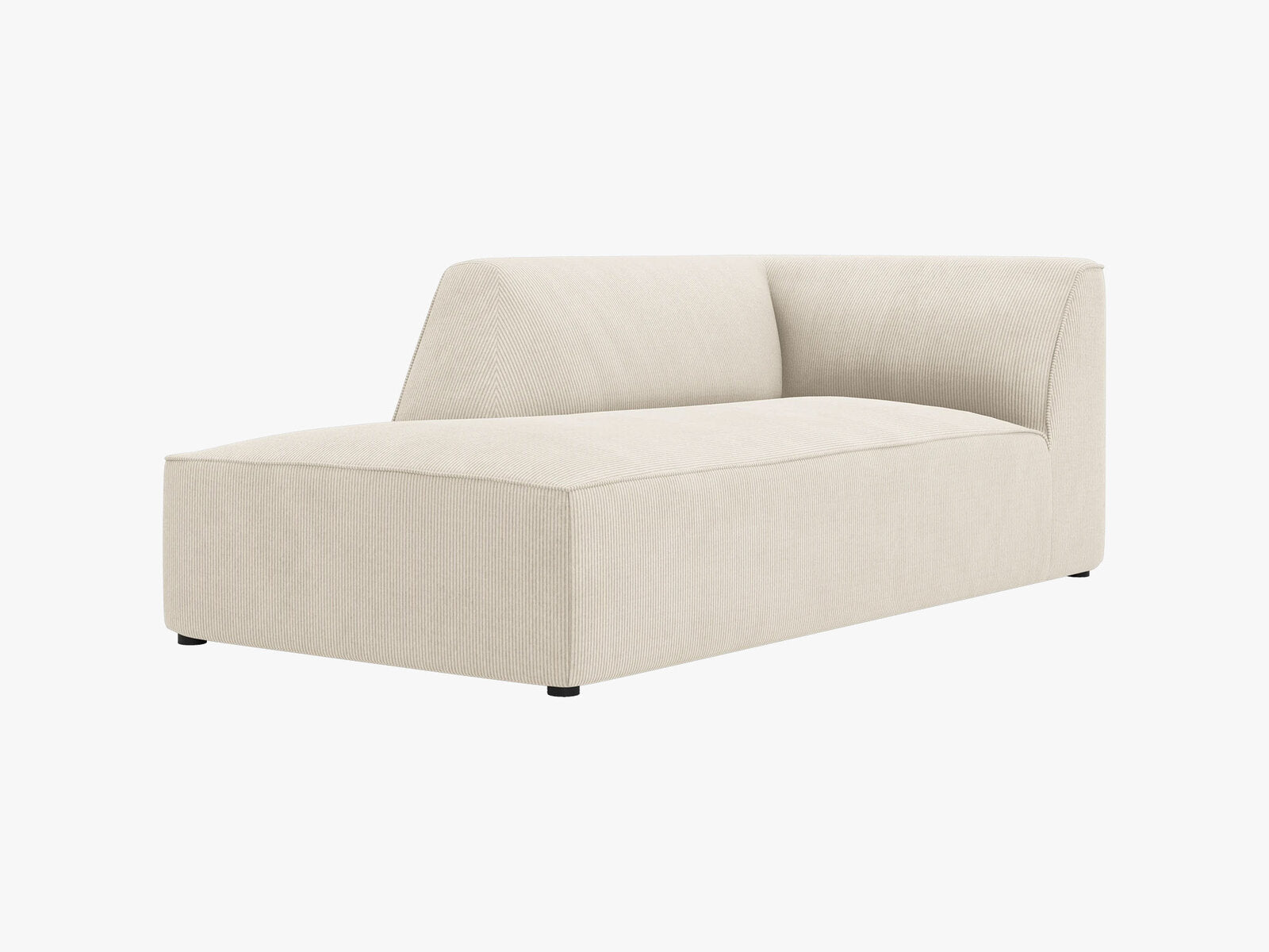 Micadoni Recamiere Ruby 1-Sitzer Links Kord Scala Helles Beige