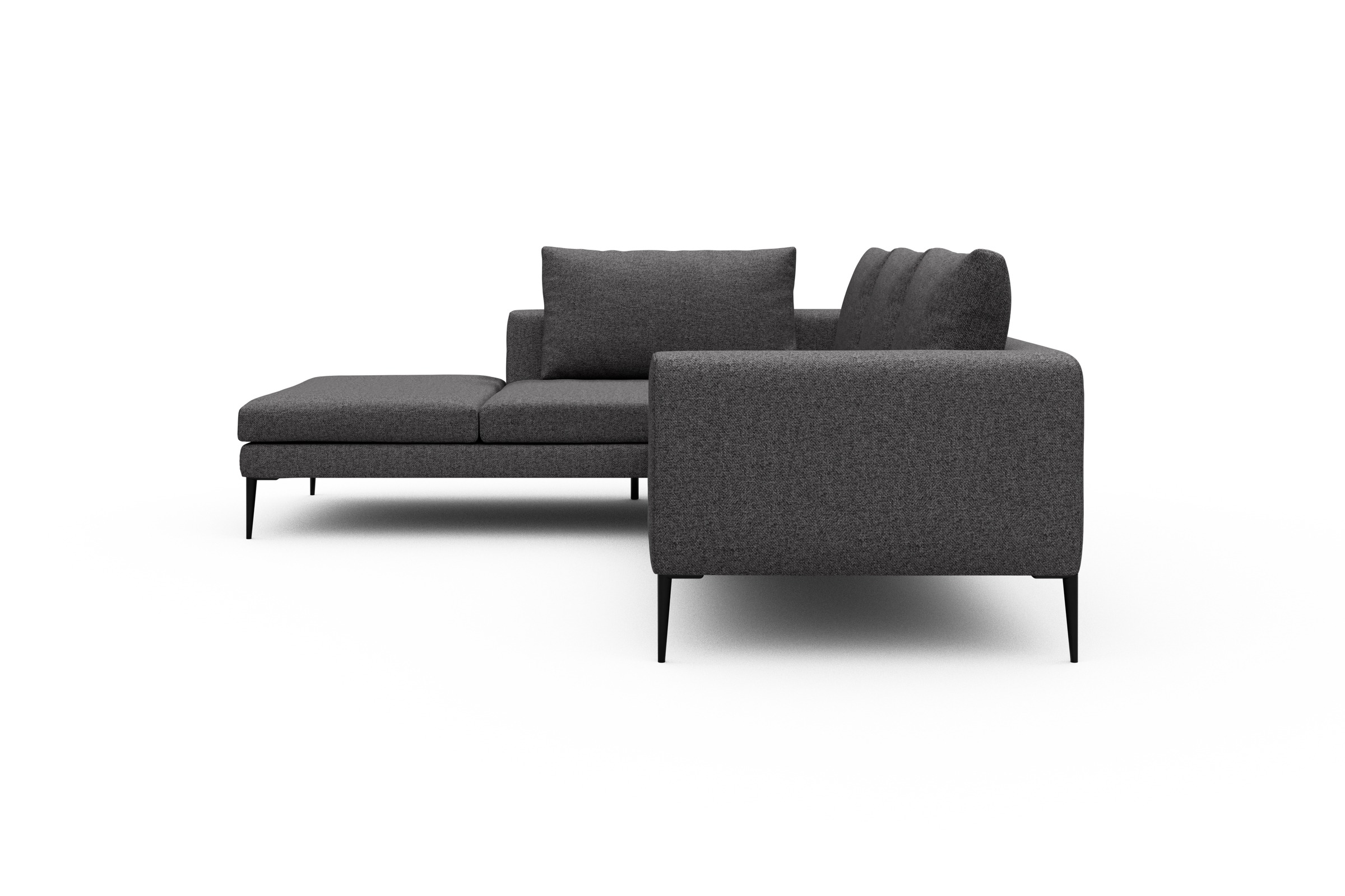 Ecksofa Paul Relax-Ecke links mit 2-Sitzer Sama-Antracite