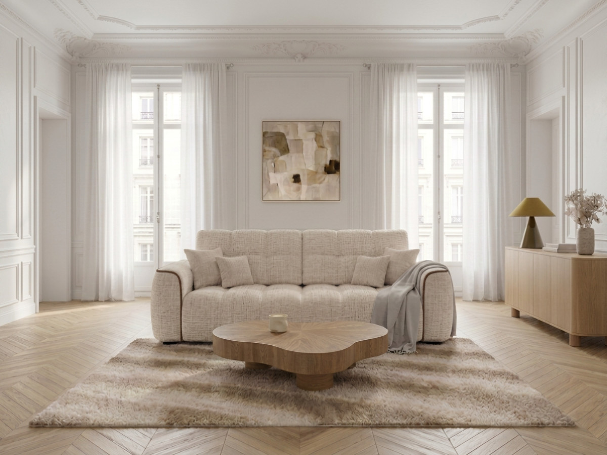 Bobochic Palais royal Sofa 3-Sitzer Chenille Braun