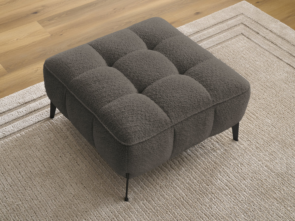Bobochic Anis Pouf Bouclé-Stoff Braun