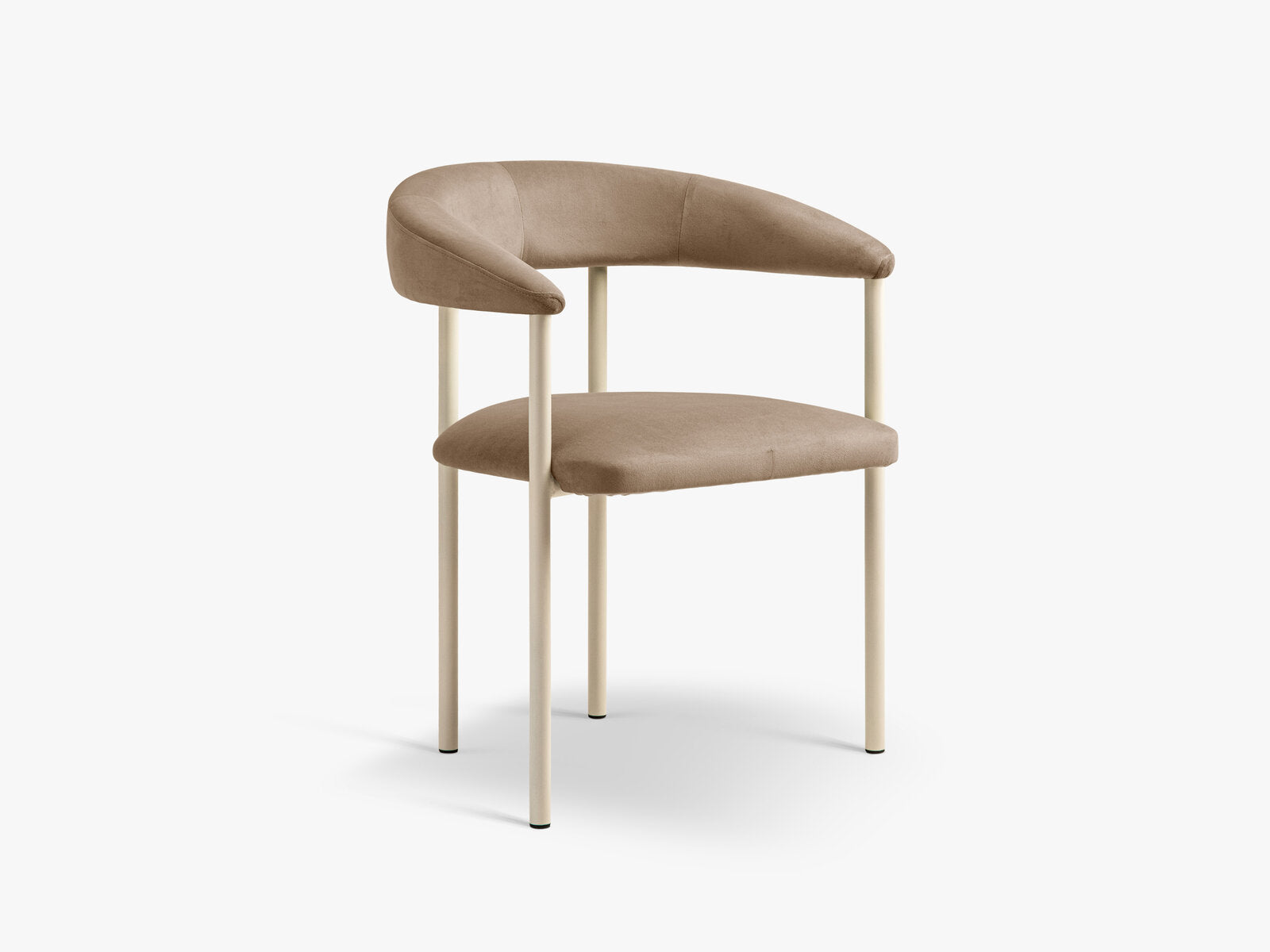 Micadoni Stuhl Lea Samt Magic Velvet Mandelbeige Creme
