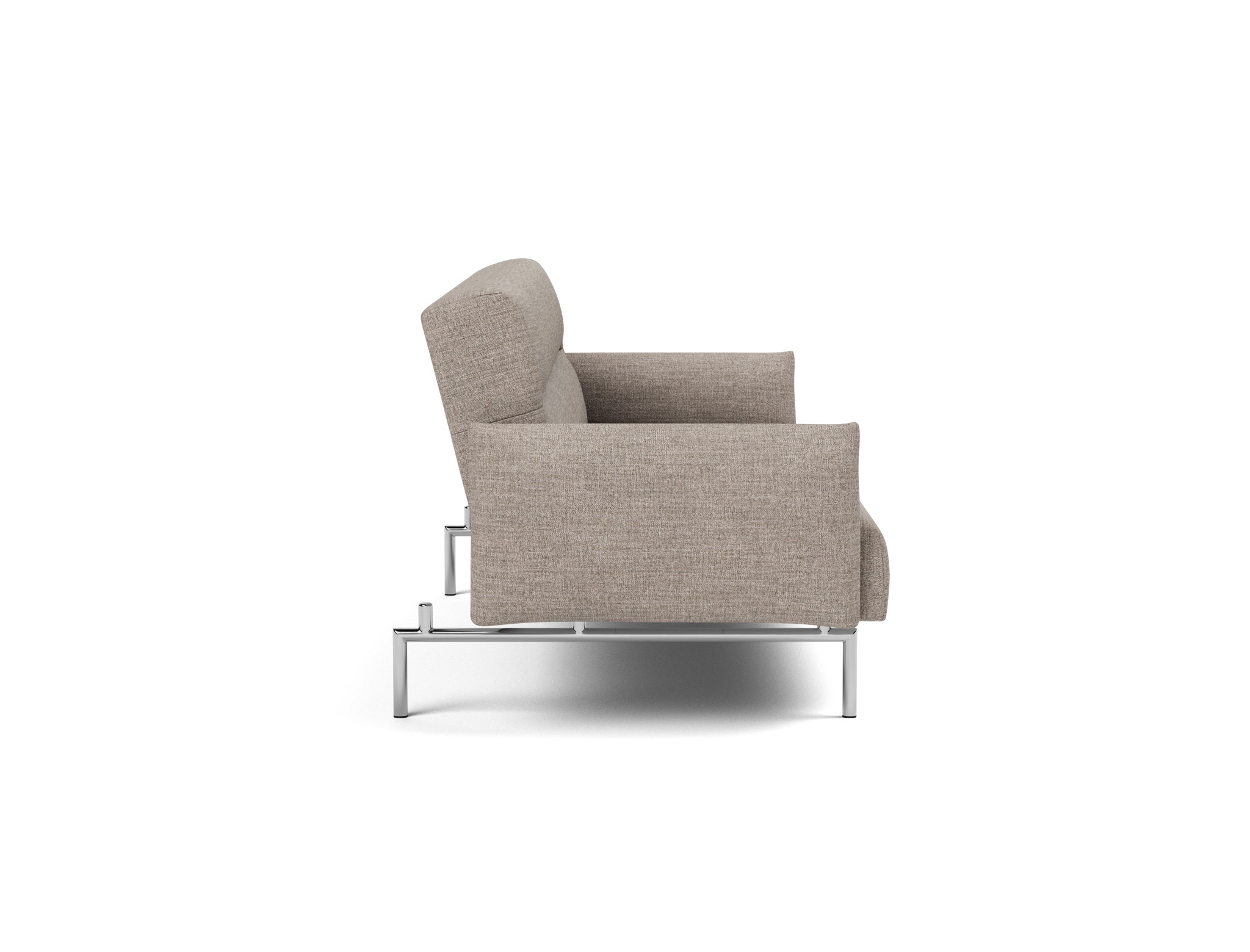 Schlafsofa Jillis mit Armlehnen Chenille Yuveno 472-Warm-Grey